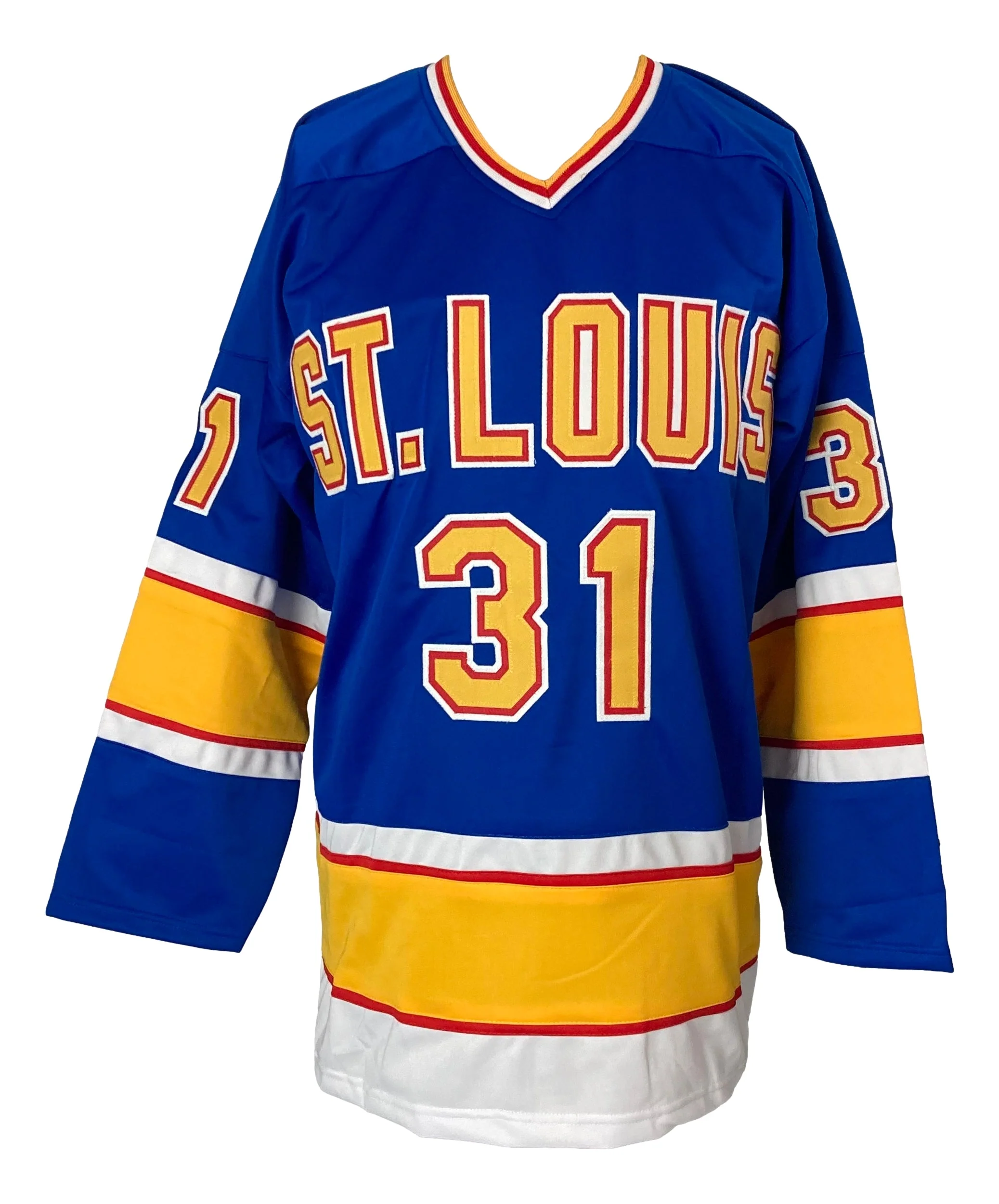 Curtis Joseph St. Louis Signed Blue Hockey Jersey JSA ITP - Image 3