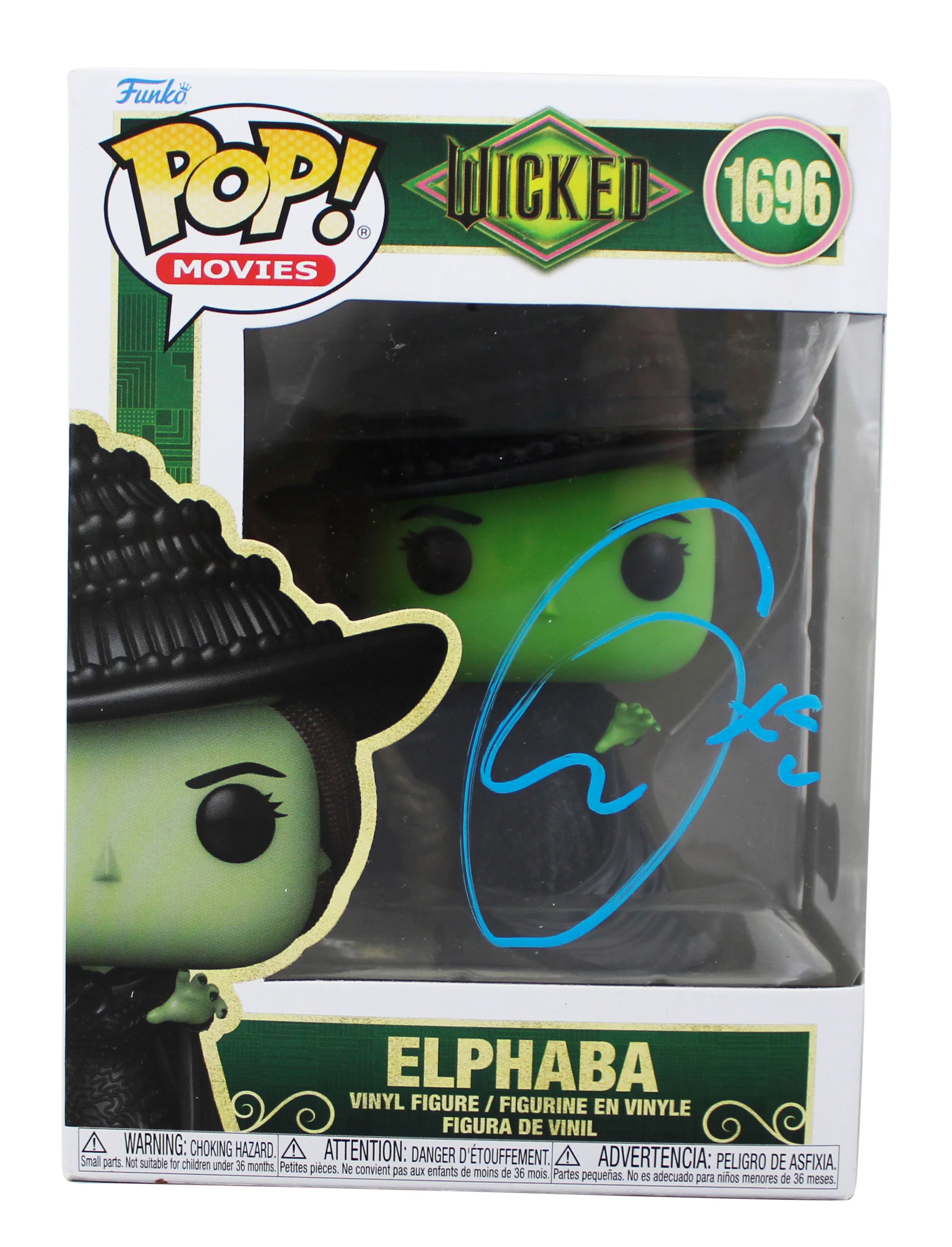 Cynthia Erivo Wicked Signed Elphaba #1696 Funko Pop Vinyl Figure BAS #BR39069 - Image 2