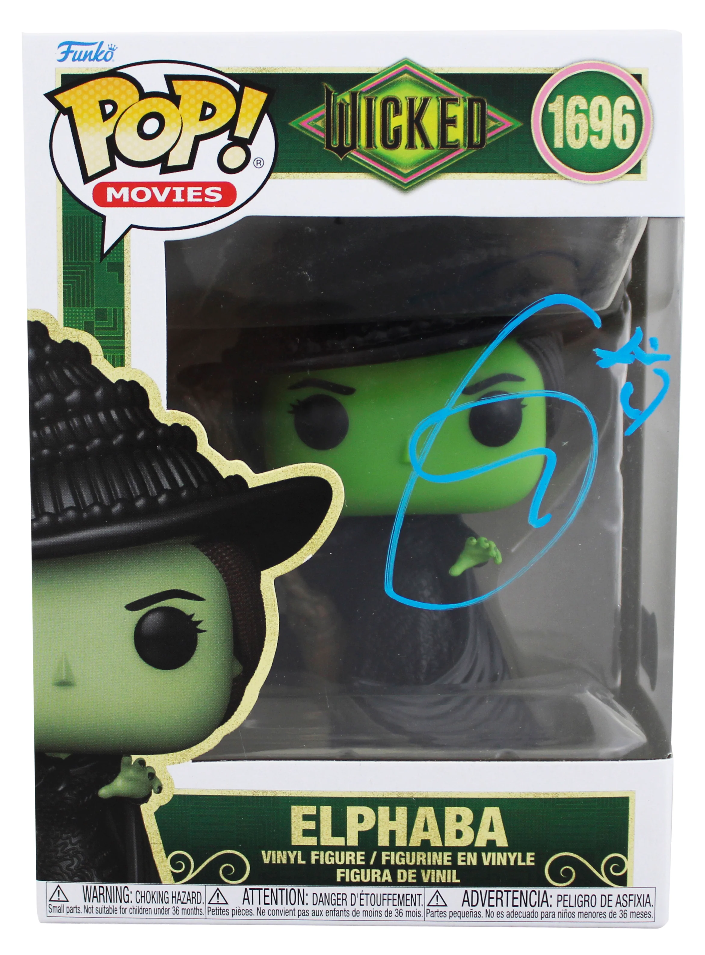 Cynthia Erivo Wicked Signed Elphaba #1696 Funko Pop Vinyl Figure BAS #BR39073 - Image 2