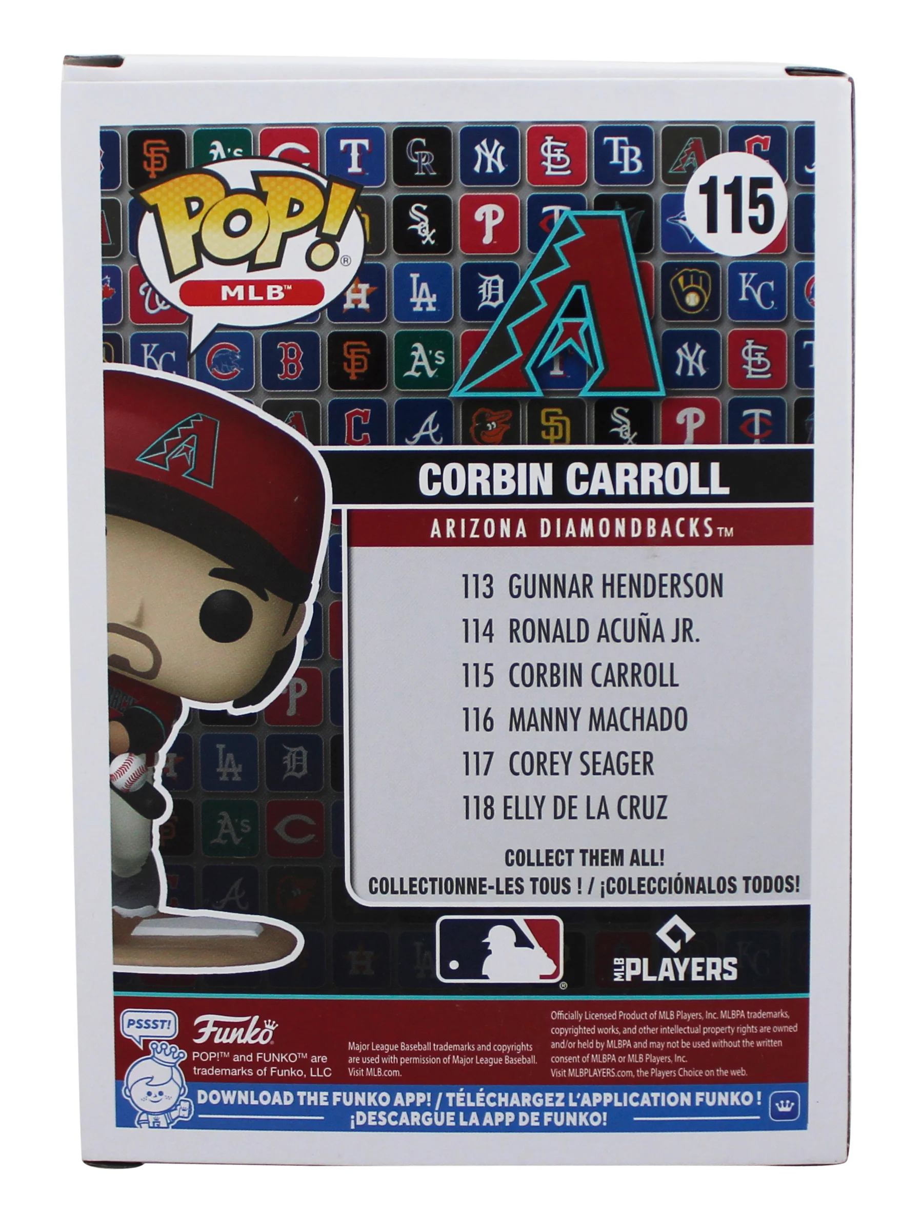 D-Backs Corbin Carroll Authentic Signed #115 Funko Pop Vinyl Figure JSA #CI50044 - Image 5