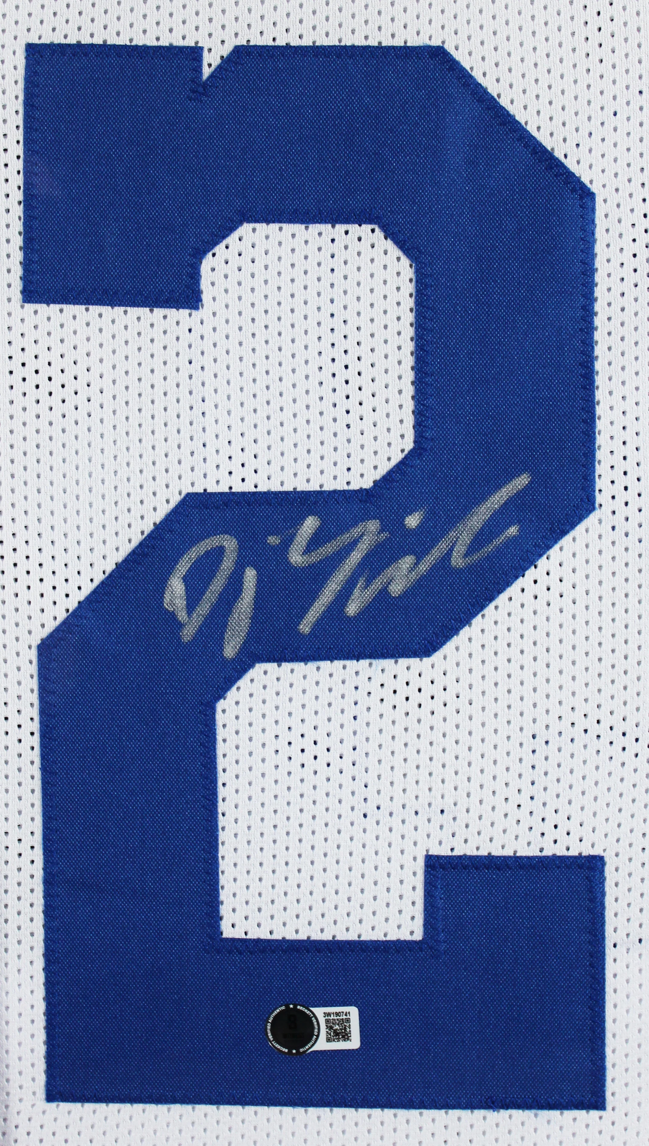 D.J. Giddens Authentic Signed White Pro Style Framed Jersey BAS Witnessed - Image 3