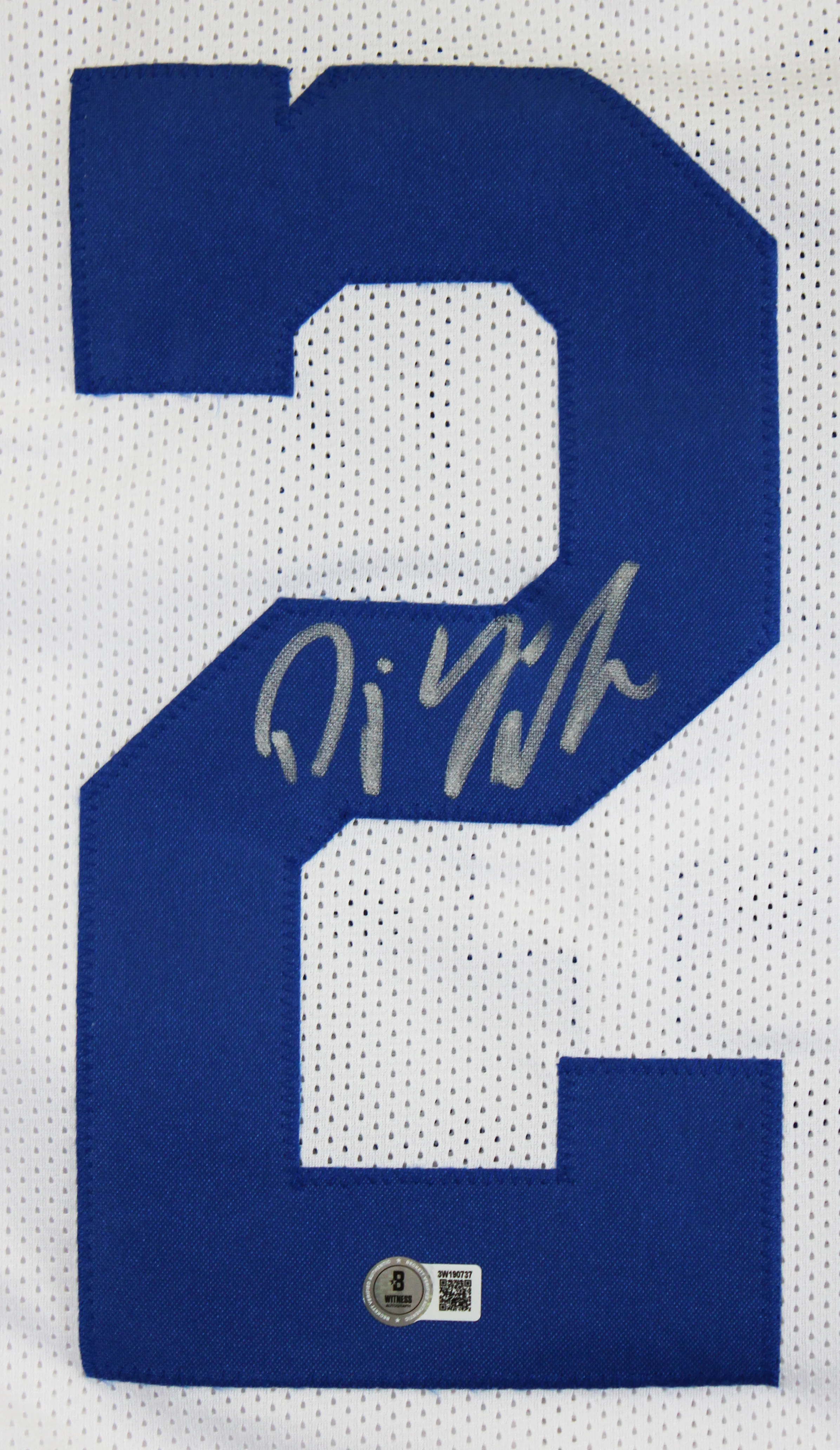 D.J. Giddens Authentic Signed White Pro Style Jersey Autographed BAS Witnessed - Image 3