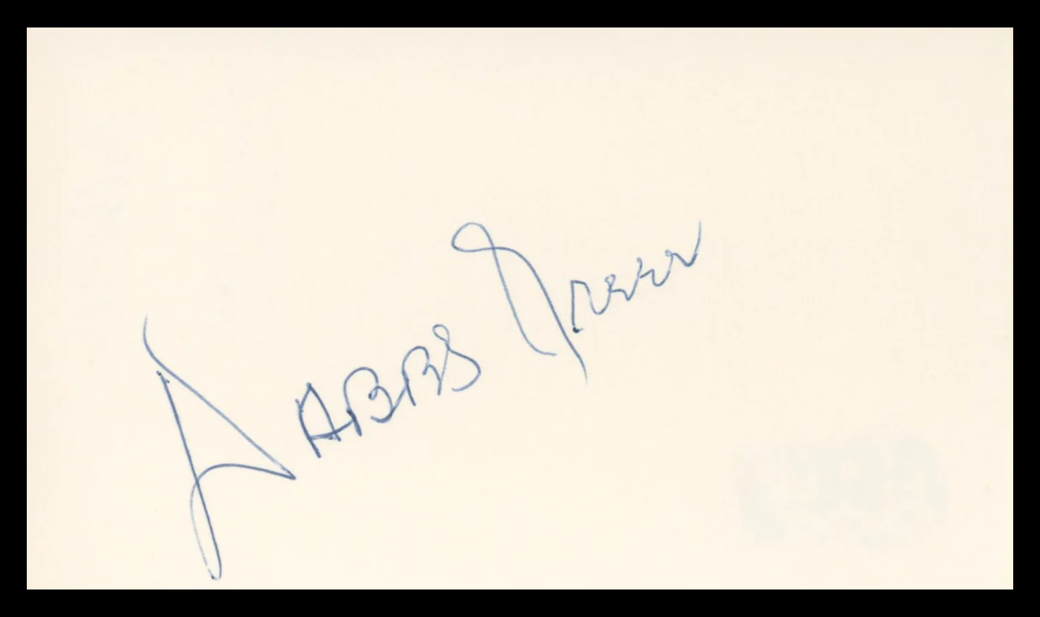 Dabbs Greer Little House on the Prairie Signed 3x5 Index Card BAS #BU64801