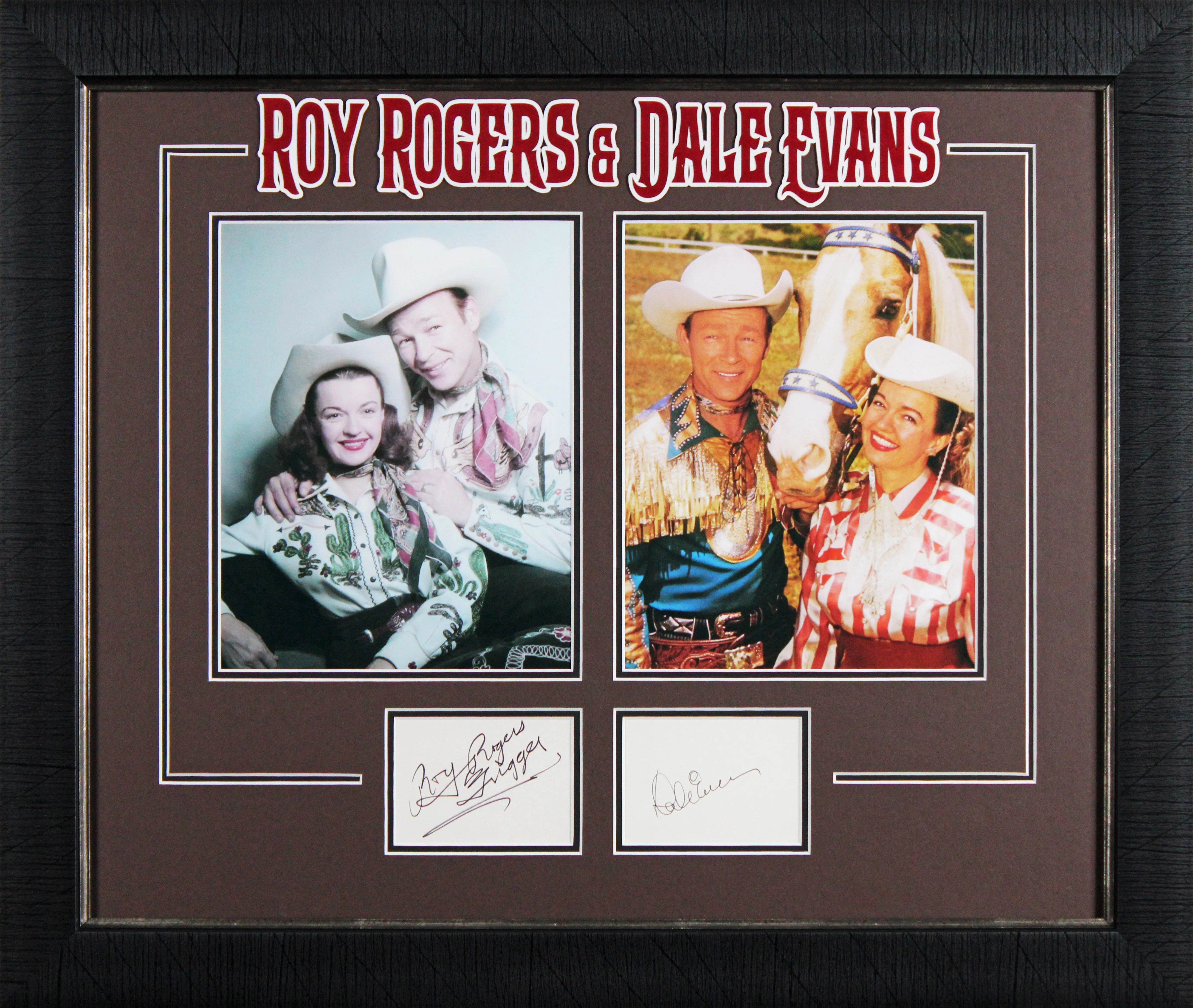 Dale Evans & Roy Rogers Hollywood Canteen Signed Framed Display BAS LOA - Image 2