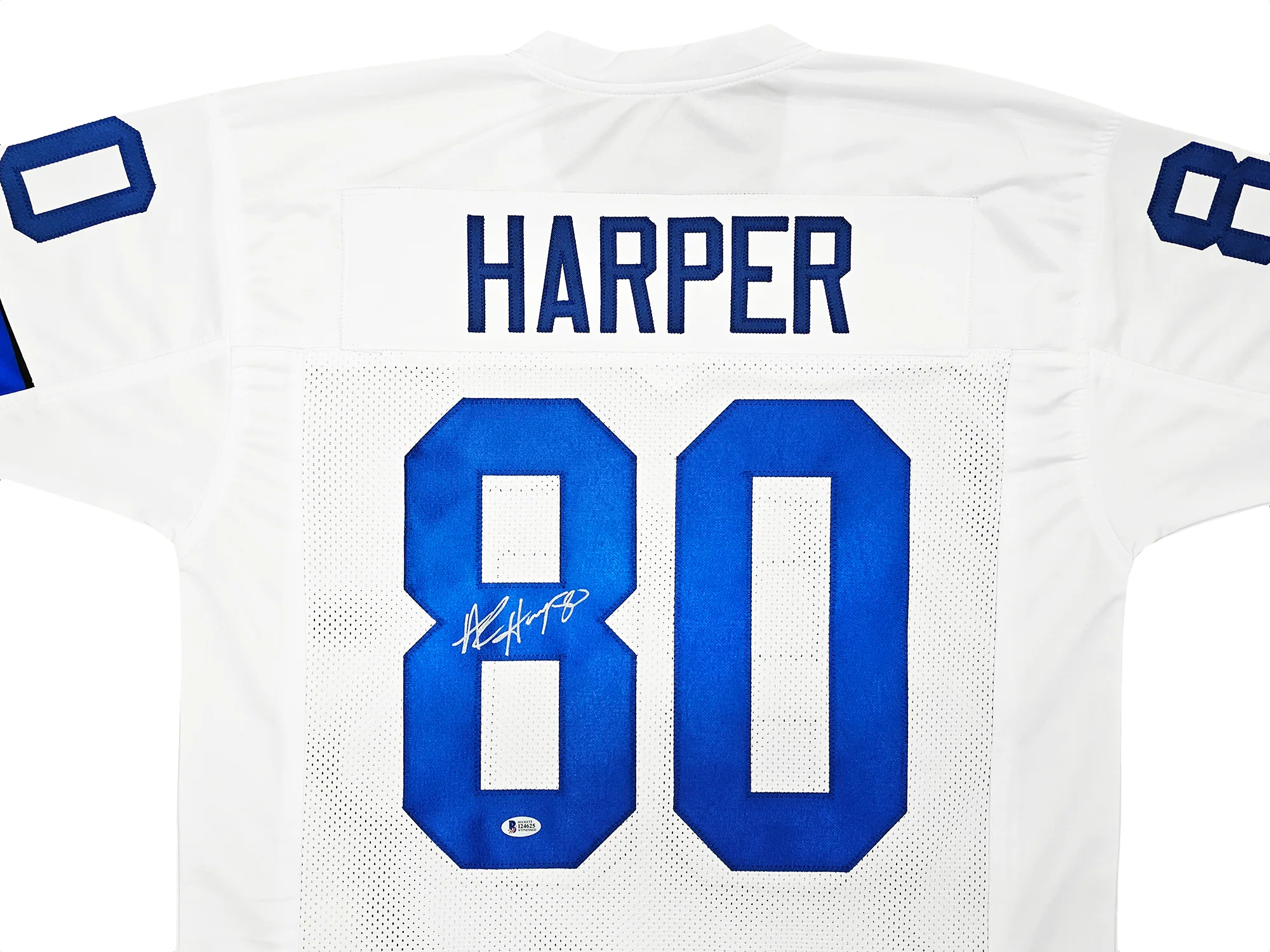 Dallas Cowboys Alvin Harper Autographed White Jersey Beckett BAS Witness Stock #212452 - Image 3