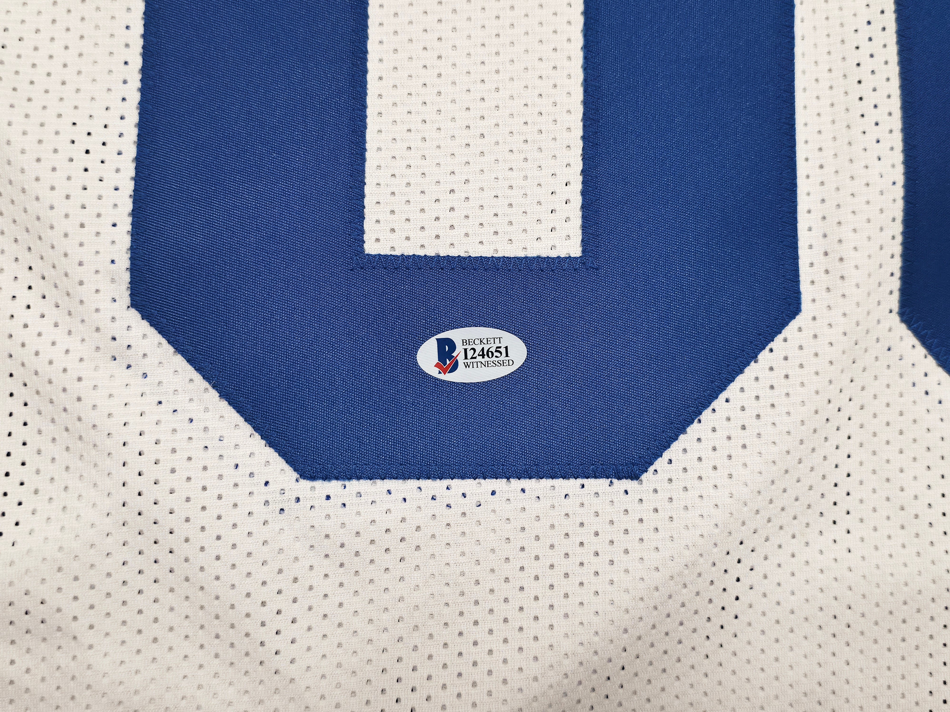 Dallas Cowboys Alvin Harper Autographed White Jersey Beckett BAS Witness Stock #253766 - Image 4