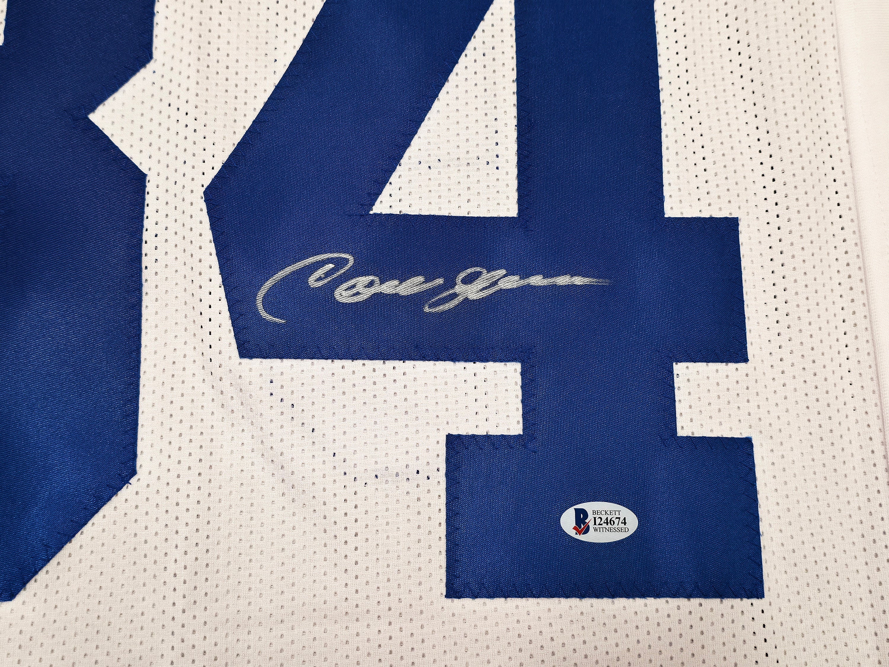 Dallas Cowboys Cornell Green Autographed White Jersey Beckett BAS Witness Stock #257838 - Image 3
