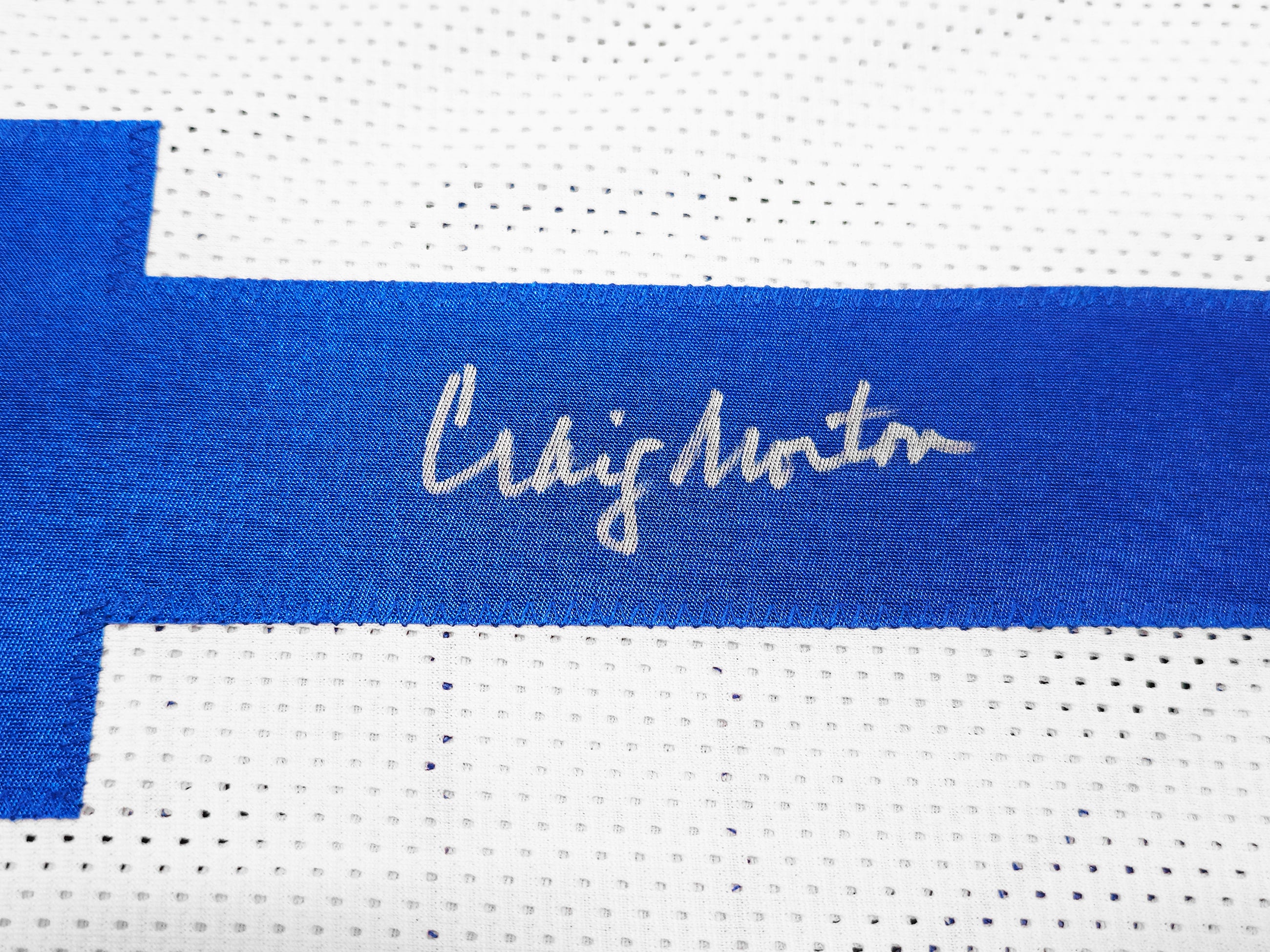 Dallas Cowboys Craig Morton Autographed White & Blue Jersey Beckett BAS QR Stock #233738 - Image 4