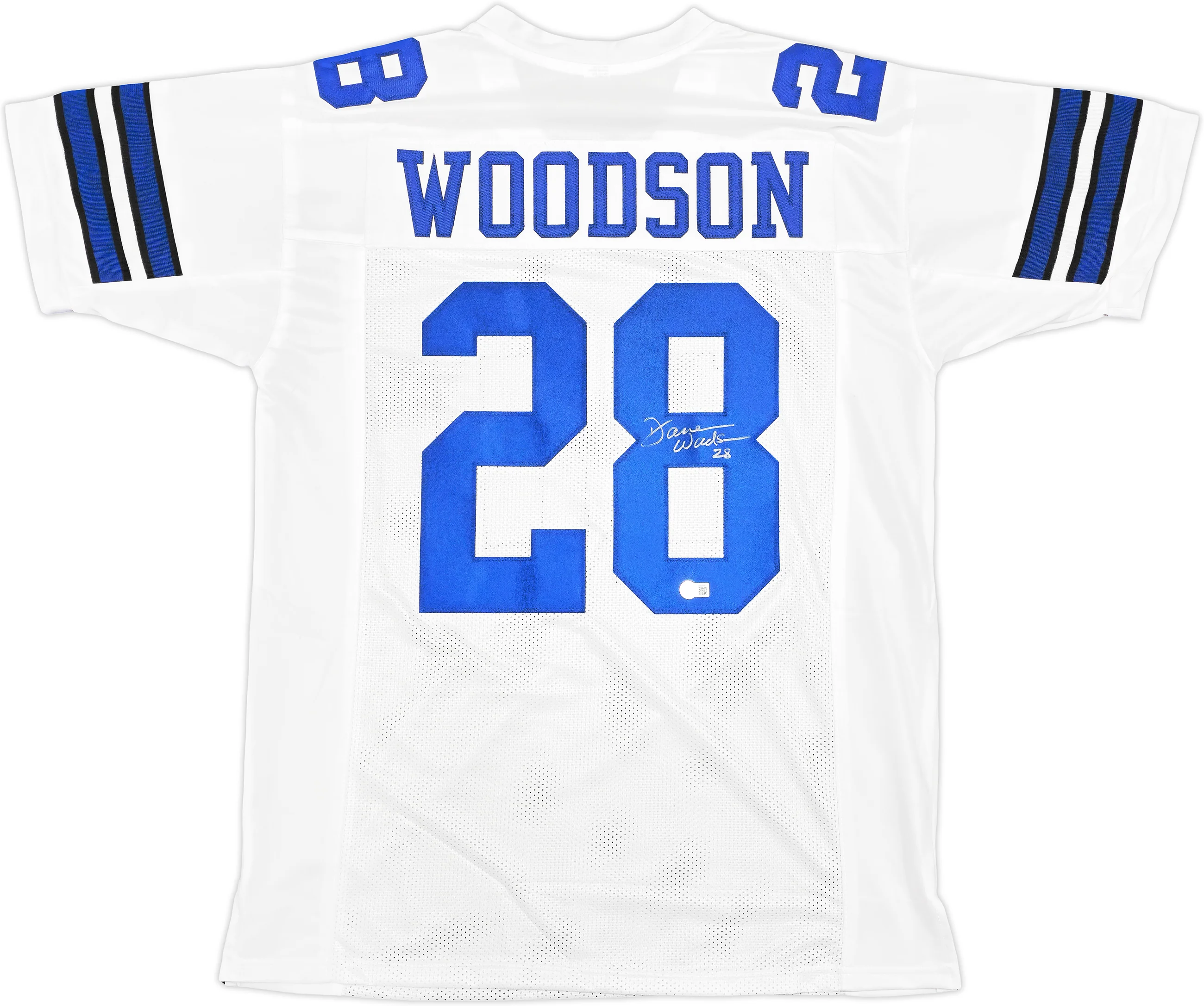 Dallas Cowboys Darren Woodson Autographed White Jersey Beckett BAS QR Stock #230010 - Image 2