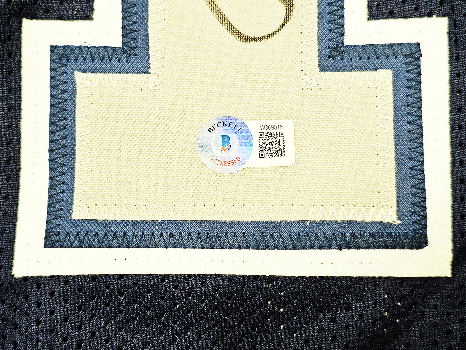 Dallas Cowboys Roger Staubach Autographed Navy Blue Jersey Beckett BAS Witness Stock #212671 - Image 5