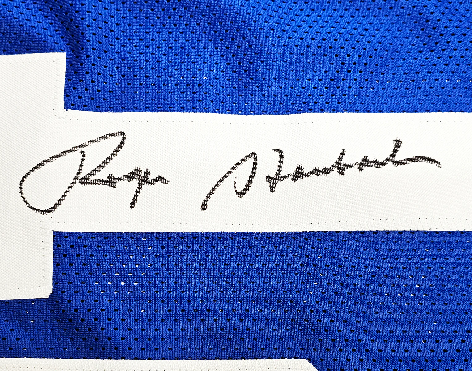 Dallas Cowboys Roger Staubach Autographed Royal Blue Jersey Beckett BAS Witness Stock #212672 - Image 4