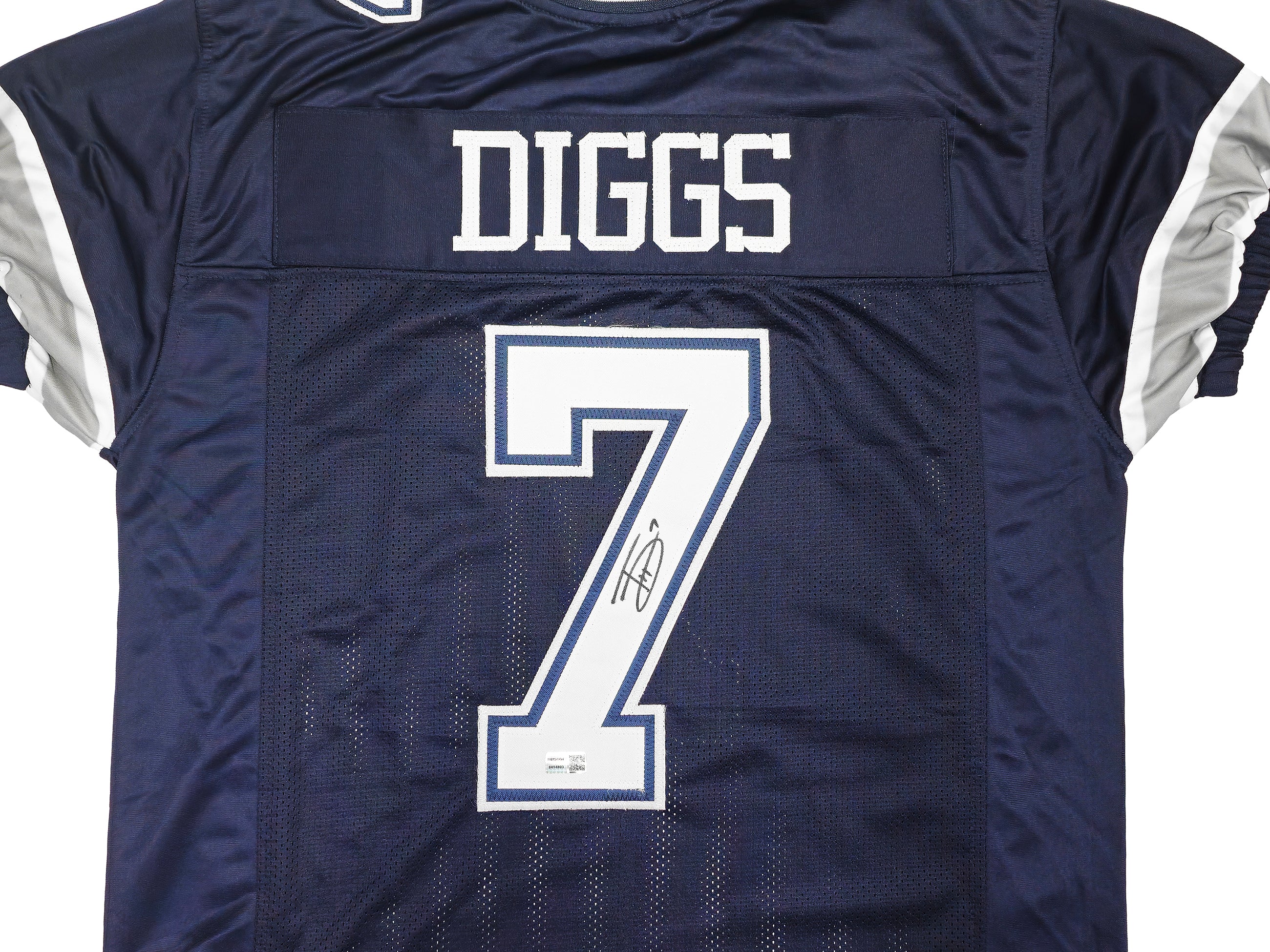 Dallas Cowboys Trevon Diggs Autographed Blue Jersey TriStar Stock #233664 - Image 3
