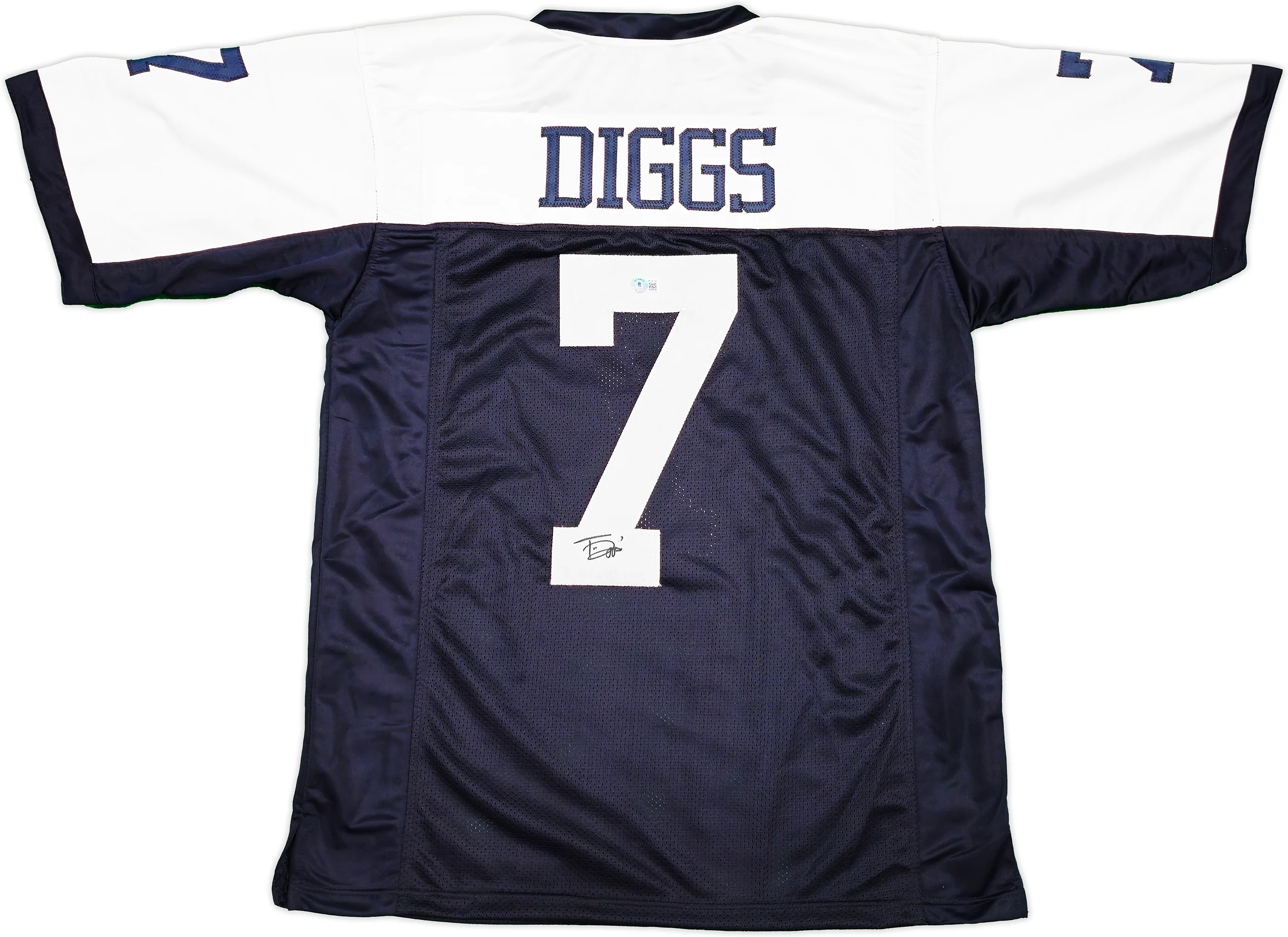 Dallas Cowboys Trevon Diggs Autographed Blue & White Jersey Beckett BAS QR Stock #233661 - Image 2