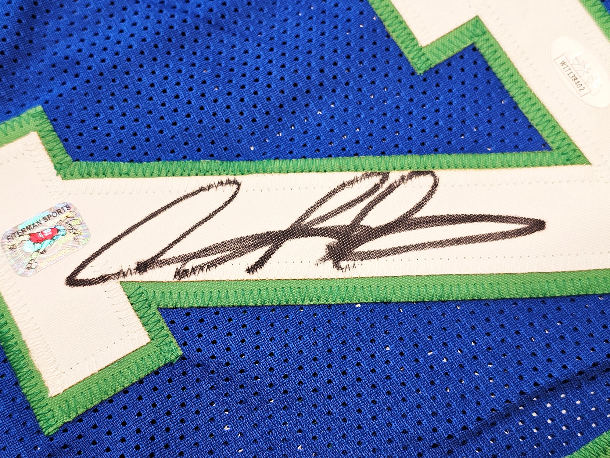 Dallas Mavericks Dennis Rodman Autographed Blue Jersey JSA Stock #215729 - Image 4