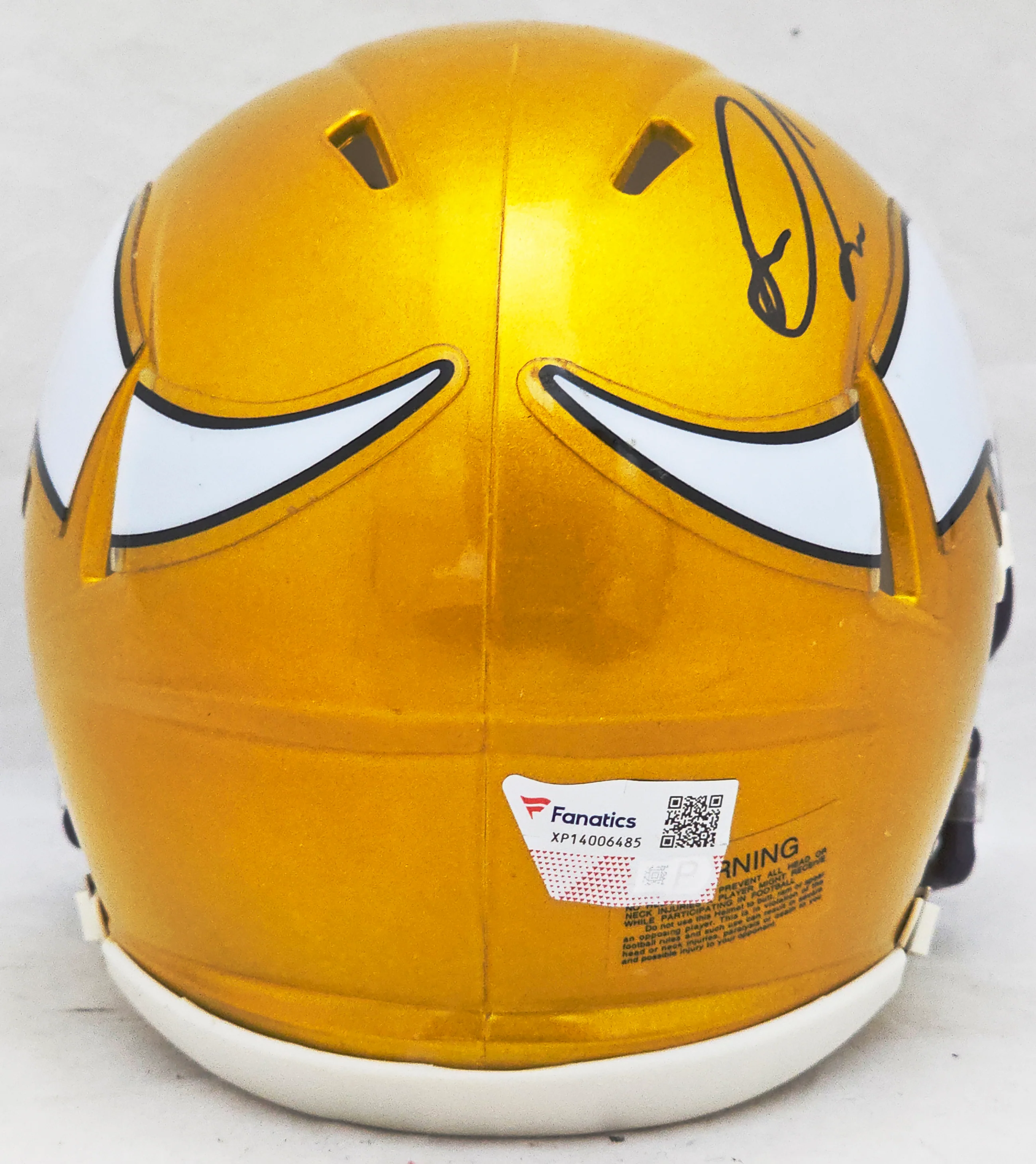 Dalvin Cook Autographed Minnesota Vikings Flash Yellow Speed Mini Helmet Fanatics Holo Stock #218722 - Image 4
