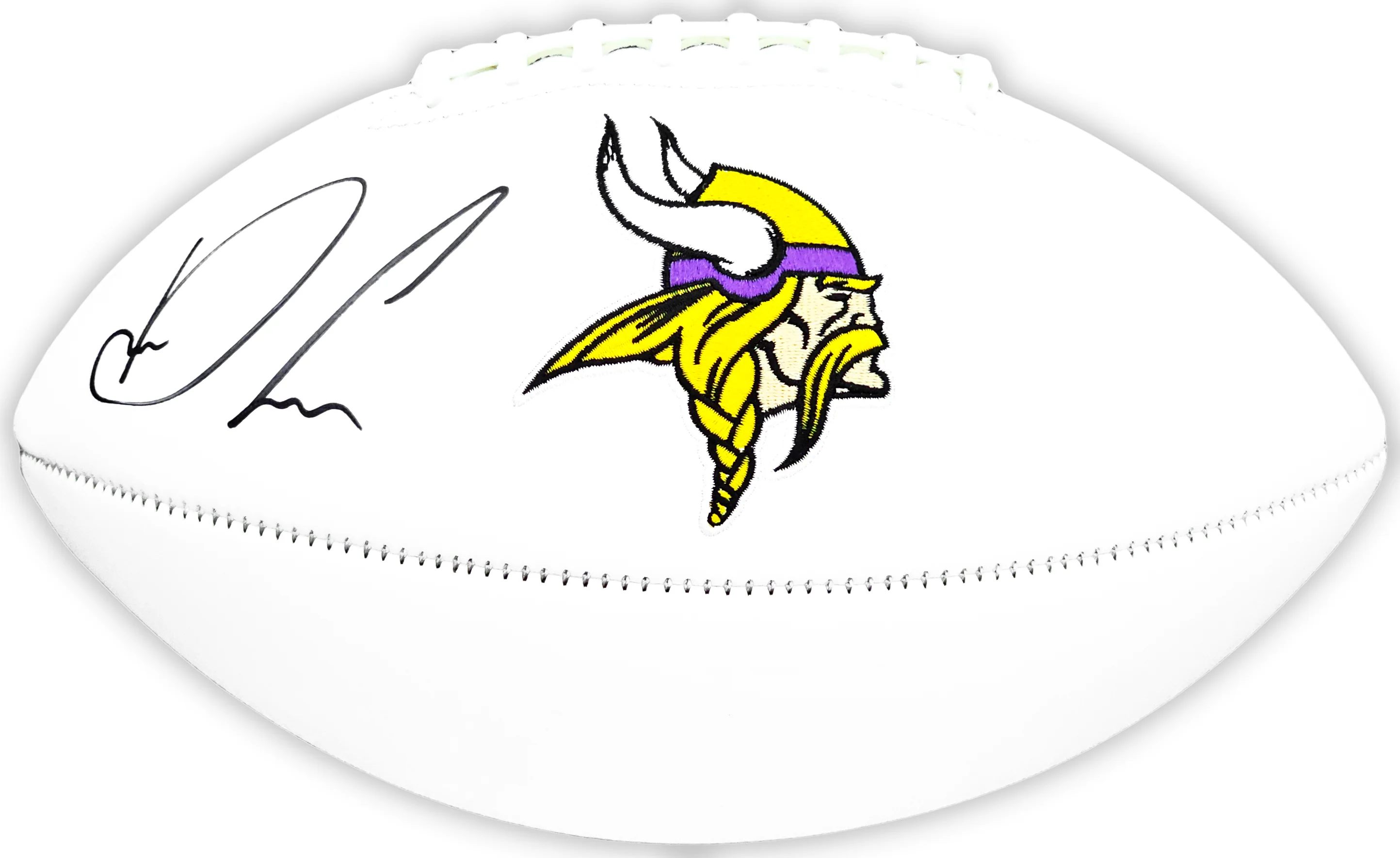 Dalvin Cook Autographed Minnesota Vikings White Logo Football Fanatics Holo Stock #218724 - Image 2