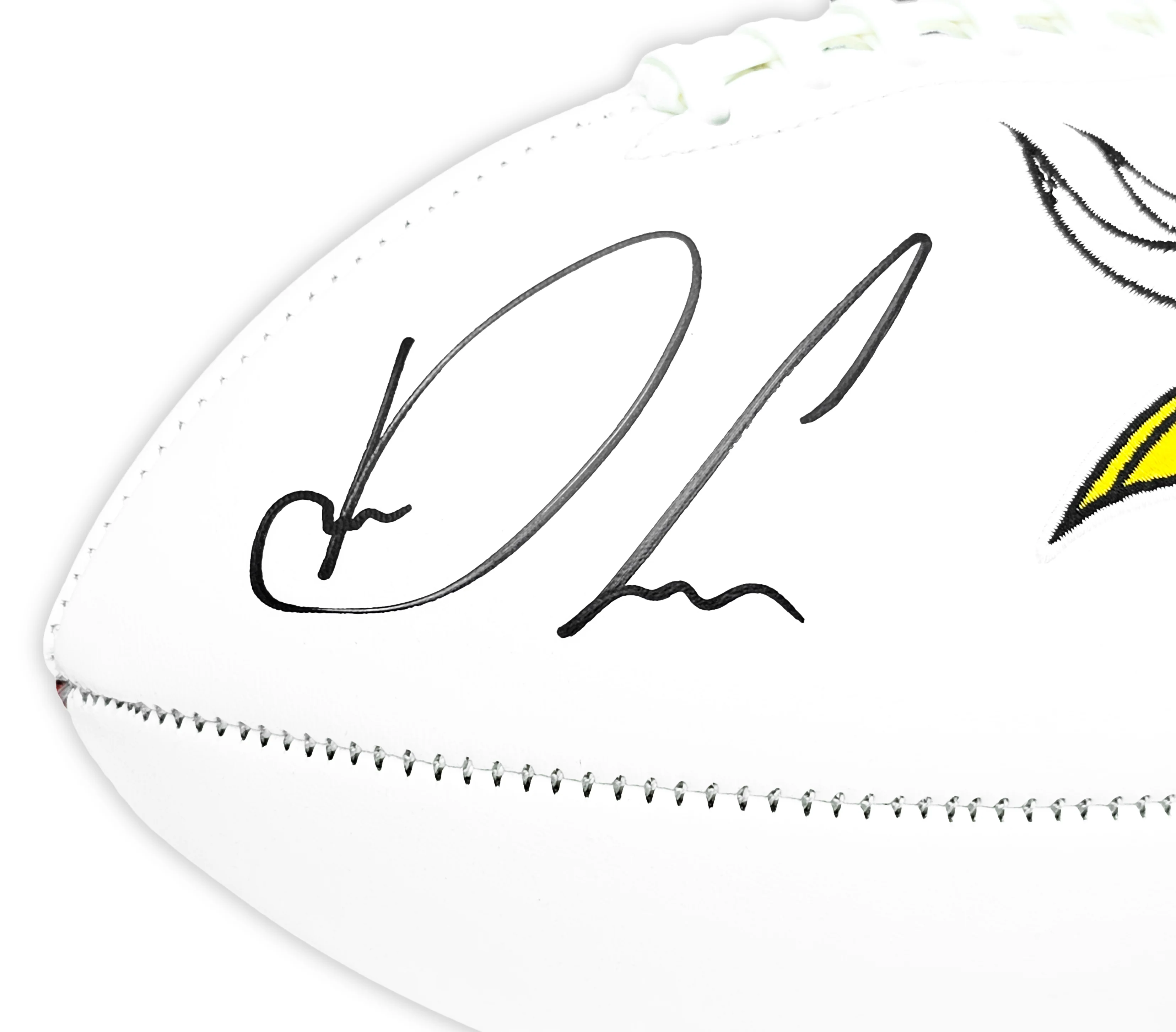 Dalvin Cook Autographed Minnesota Vikings White Logo Football Fanatics Holo Stock #218724 - Image 3