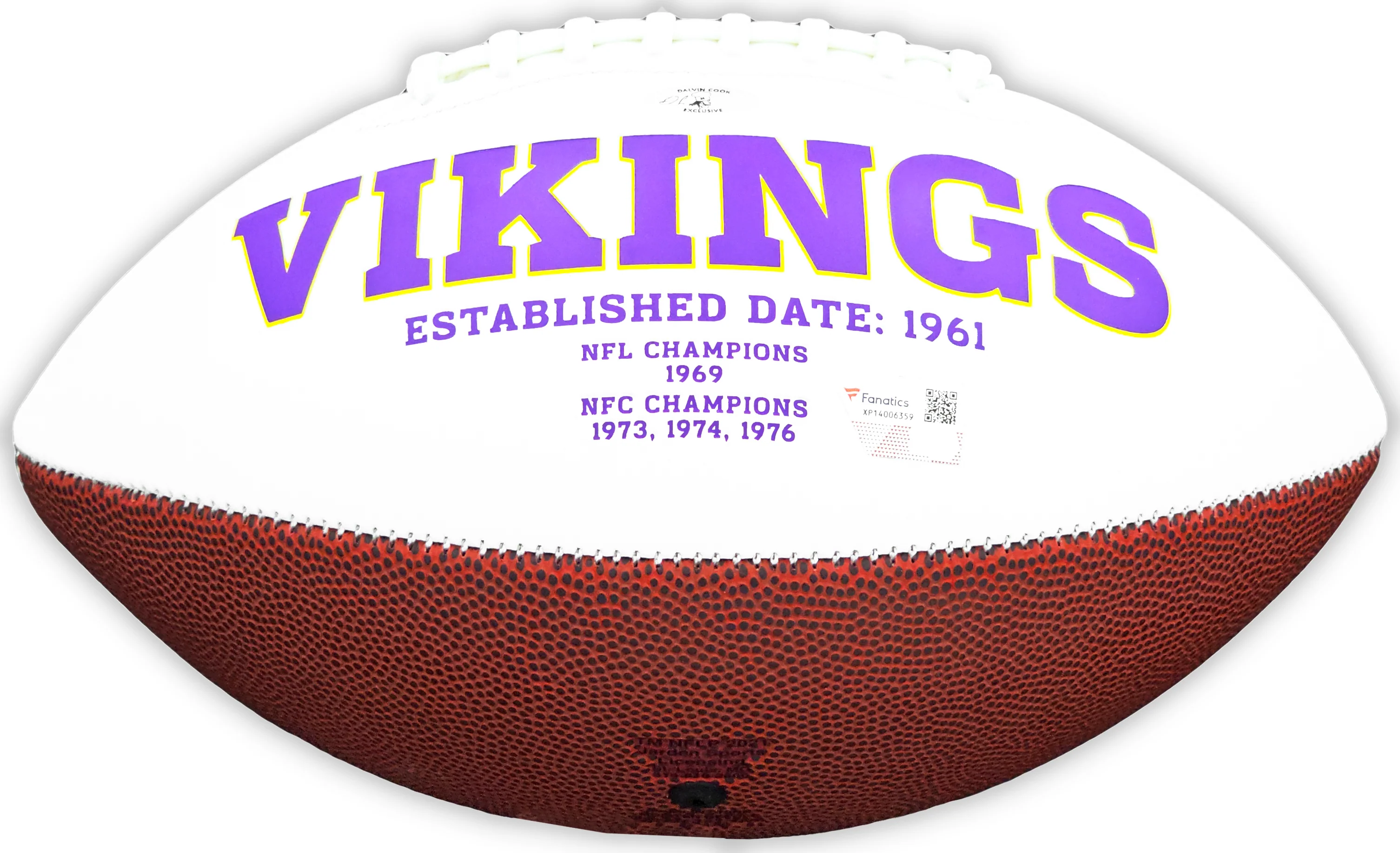 Dalvin Cook Autographed Minnesota Vikings White Logo Football Fanatics Holo Stock #218724 - Image 4