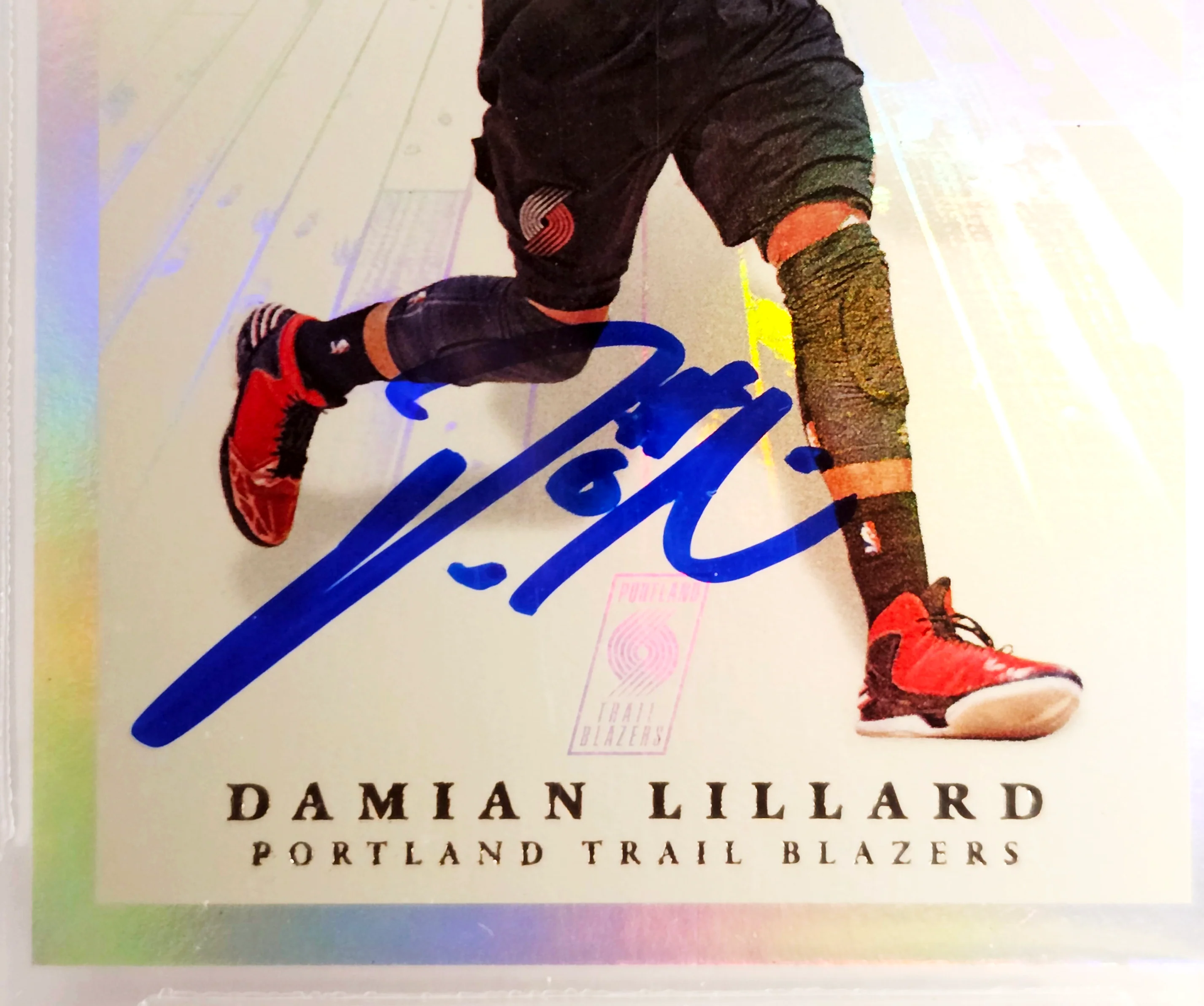 Damian Lillard Autographed 2012-13 Panini Elite Court Vision Rookie Card #5 Portland Trail Blazers BGS 8.5 Auto Grade Gem Mint 10 #43/49 Beckett BAS #15529840 - Image 2