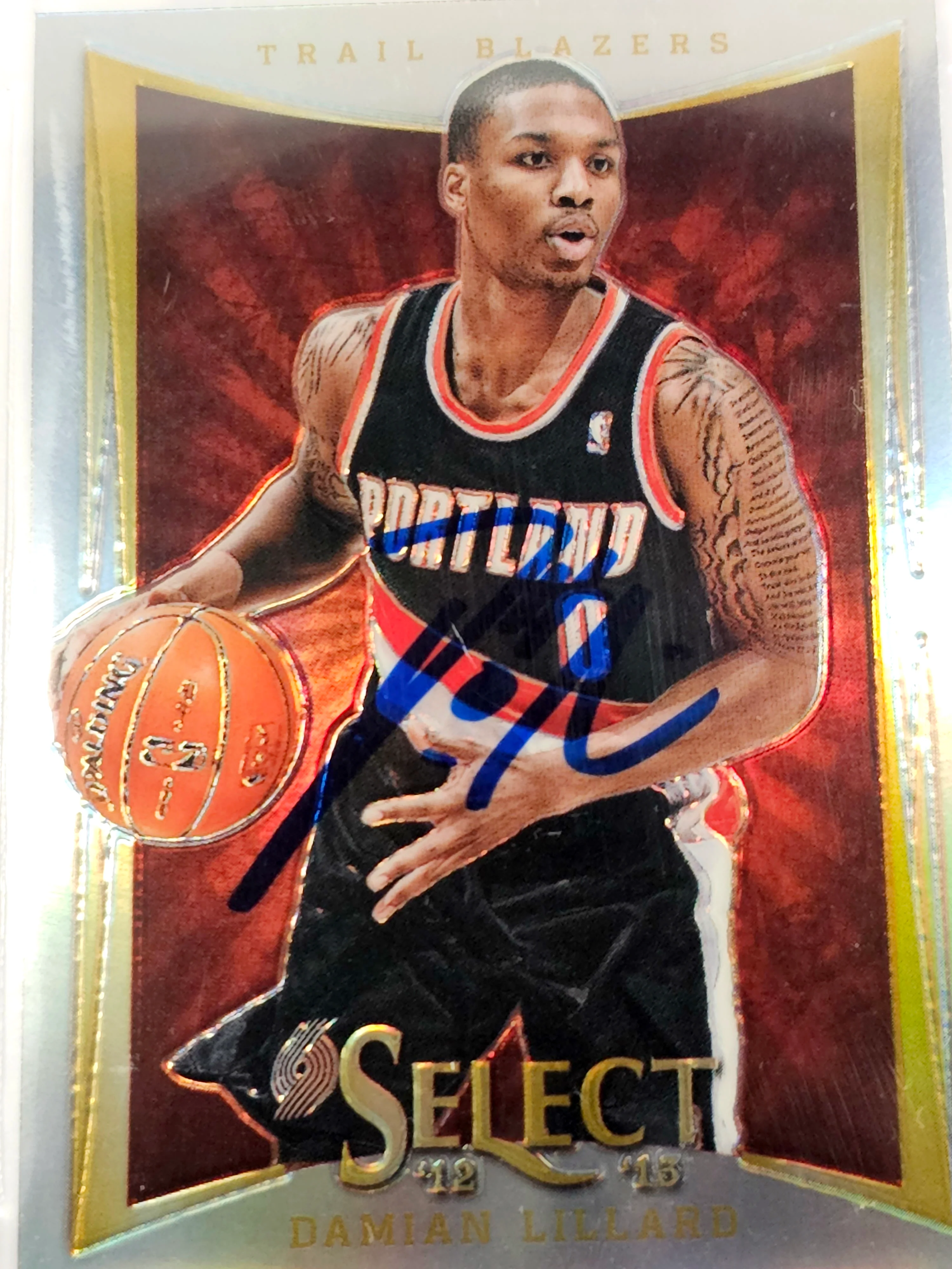 Damian Lillard Autographed 2012-13 Select Prizms Rookie Card #150 Portland Trail Blazers BGS 9 Auto Grade Gem Mint 10 Beckett BAS #15529683 - Image 2