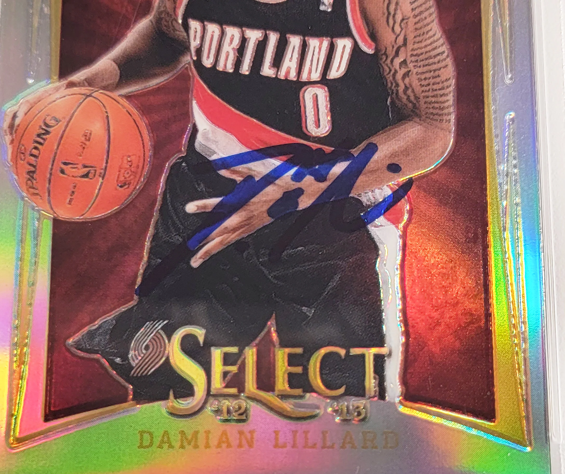 Damian Lillard Autographed 2012-13 Panini Select Silver Prizm Rookie Card #150 Portland Trail Blazers PSA 8 Auto Grade Gem Mint 10 On Card PSA/DNA #64838069 - Image 3