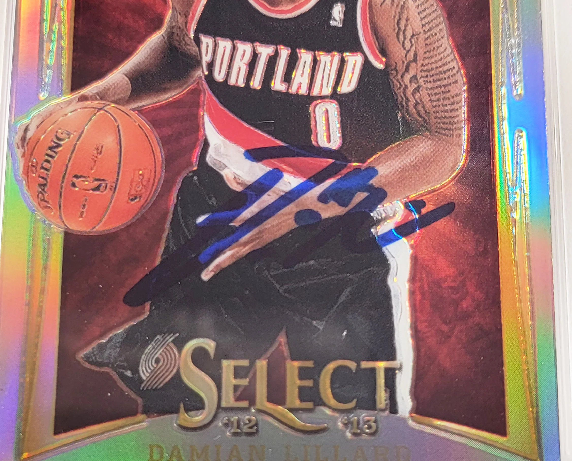 Damian Lillard Autographed 2012-13 Panini Select Silver Prizm Rookie Card #150 Portland Trail Blazers PSA 9 Auto Grade Gem Mint 10 On Card Highest Graded PSA/DNA #64838066 - Image 3