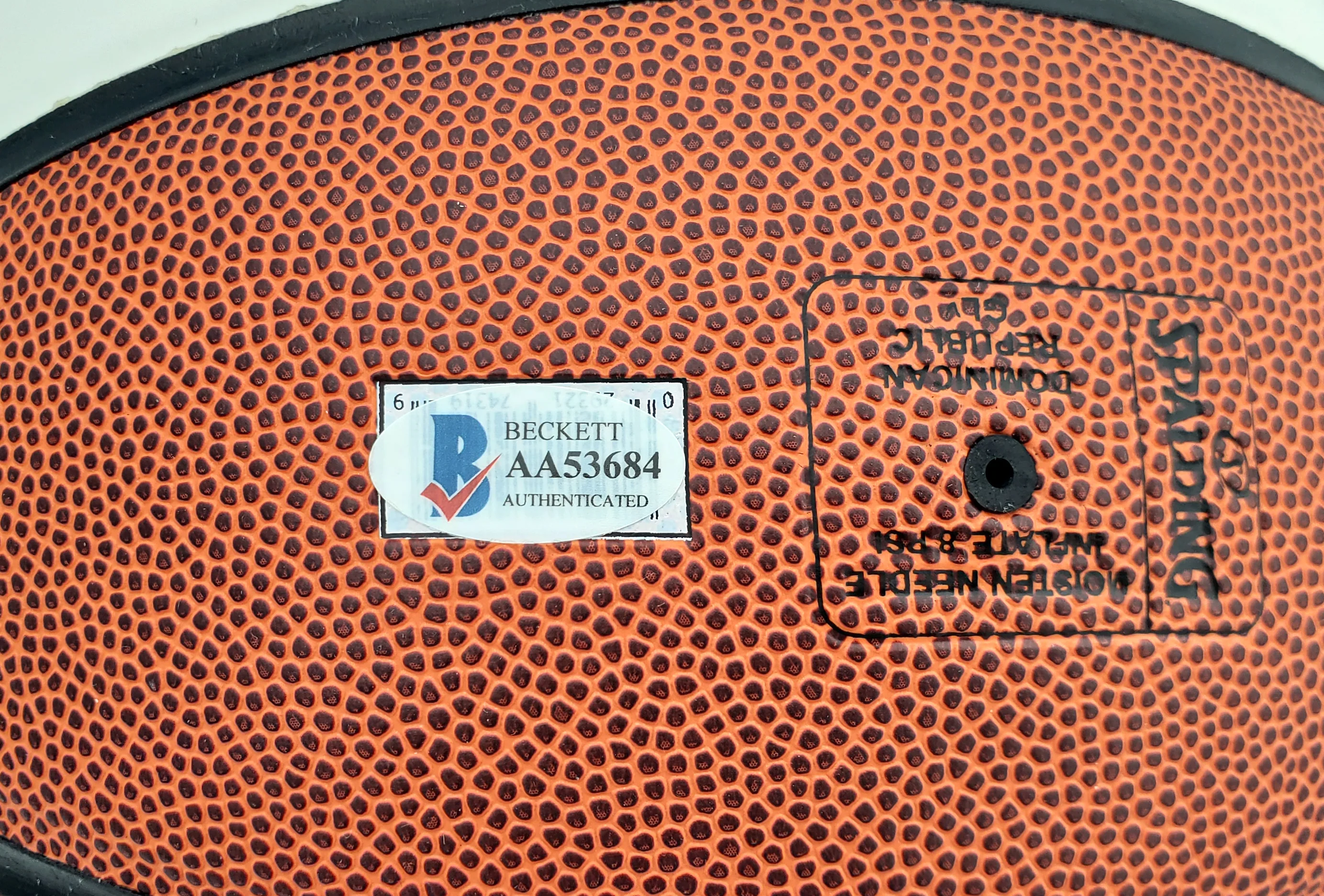 Damian Lillard Autographed Official Spalding Portland Trail Blazers White Logo Basketball Beckett BAS Stock #195278 - Image 4