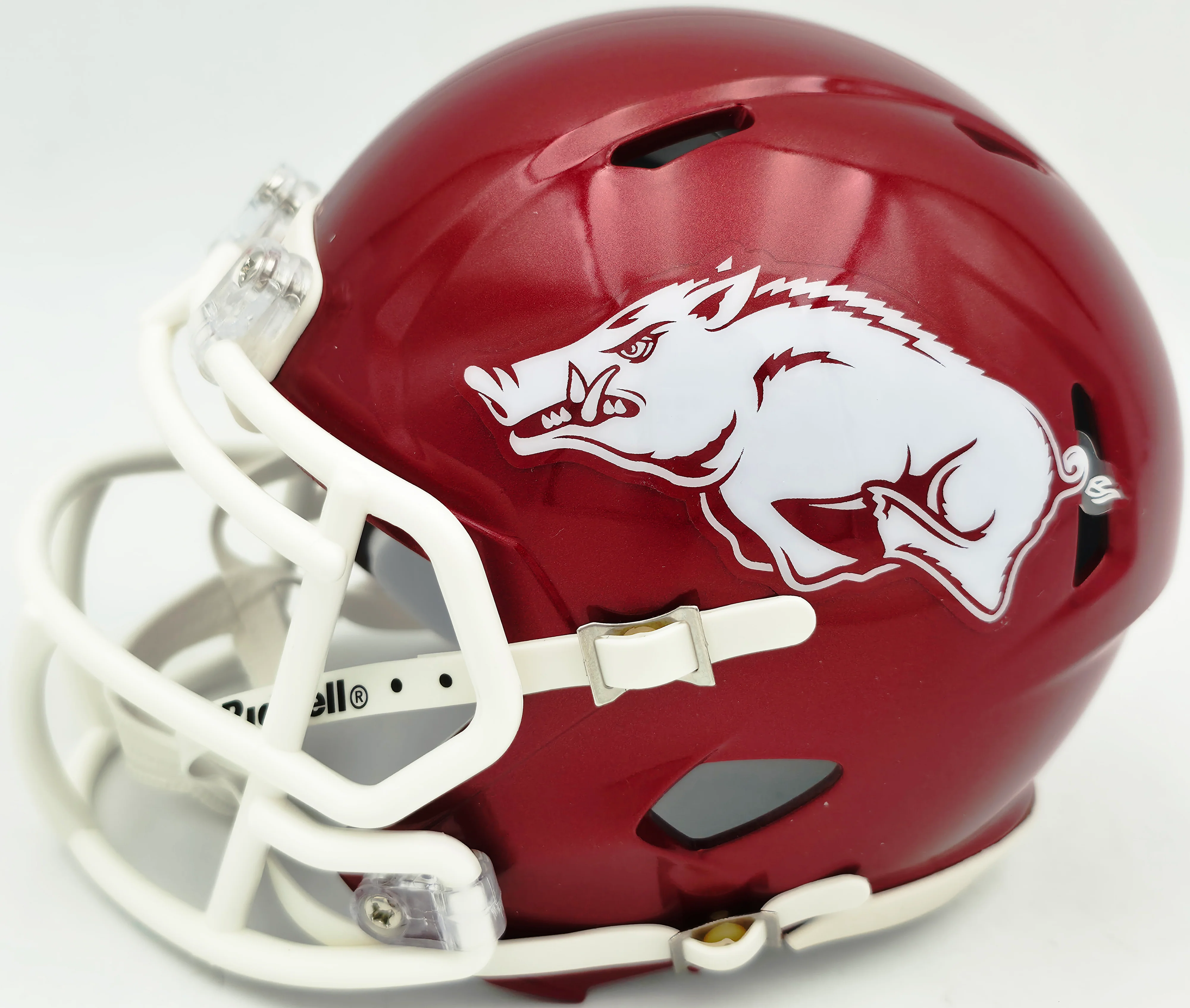 Dan Hampton Autographed Arkansas Razorbacks Red Speed Mini Helmet Beckett BAS Witness Stock #261960 - Image 3
