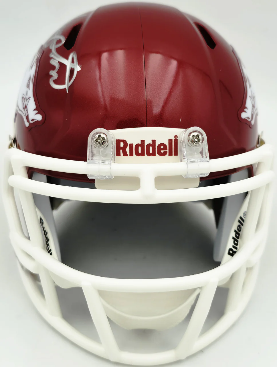 Dan Hampton Autographed Arkansas Razorbacks Red Speed Mini Helmet Beckett BAS Witness Stock #261960 - Image 4