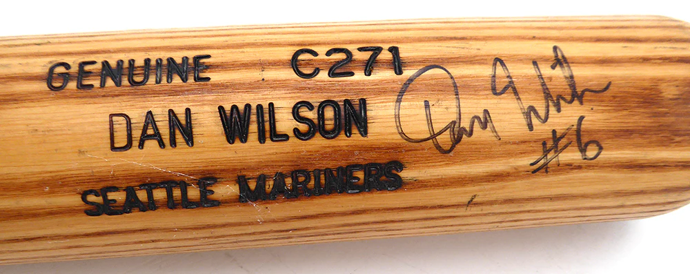 Dan Wilson Autographed Game Issued Louisville Slugger C271 Bat Seattle Mariners Beckett BAS QR #BU87113 - Image 2