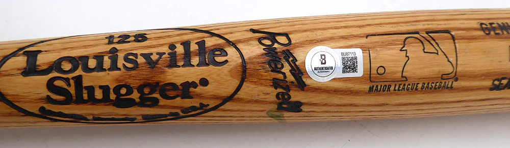 Dan Wilson Autographed Game Issued Louisville Slugger C271 Bat Seattle Mariners Beckett BAS QR #BU87113 - Image 3