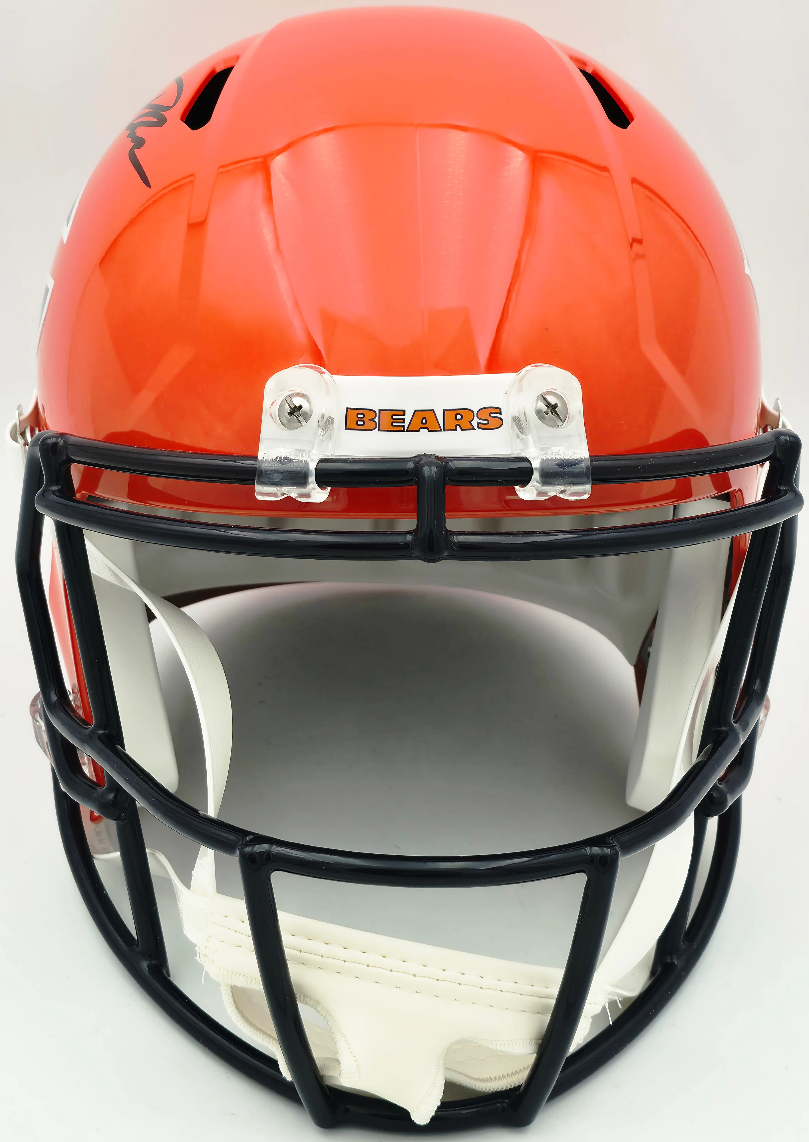 D'Andre Swift Autographed Chicago Bears 2022 Alternate Orange Full Size Speed Replica Helmet Beckett BAS Witness Stock #260053 - Image 3