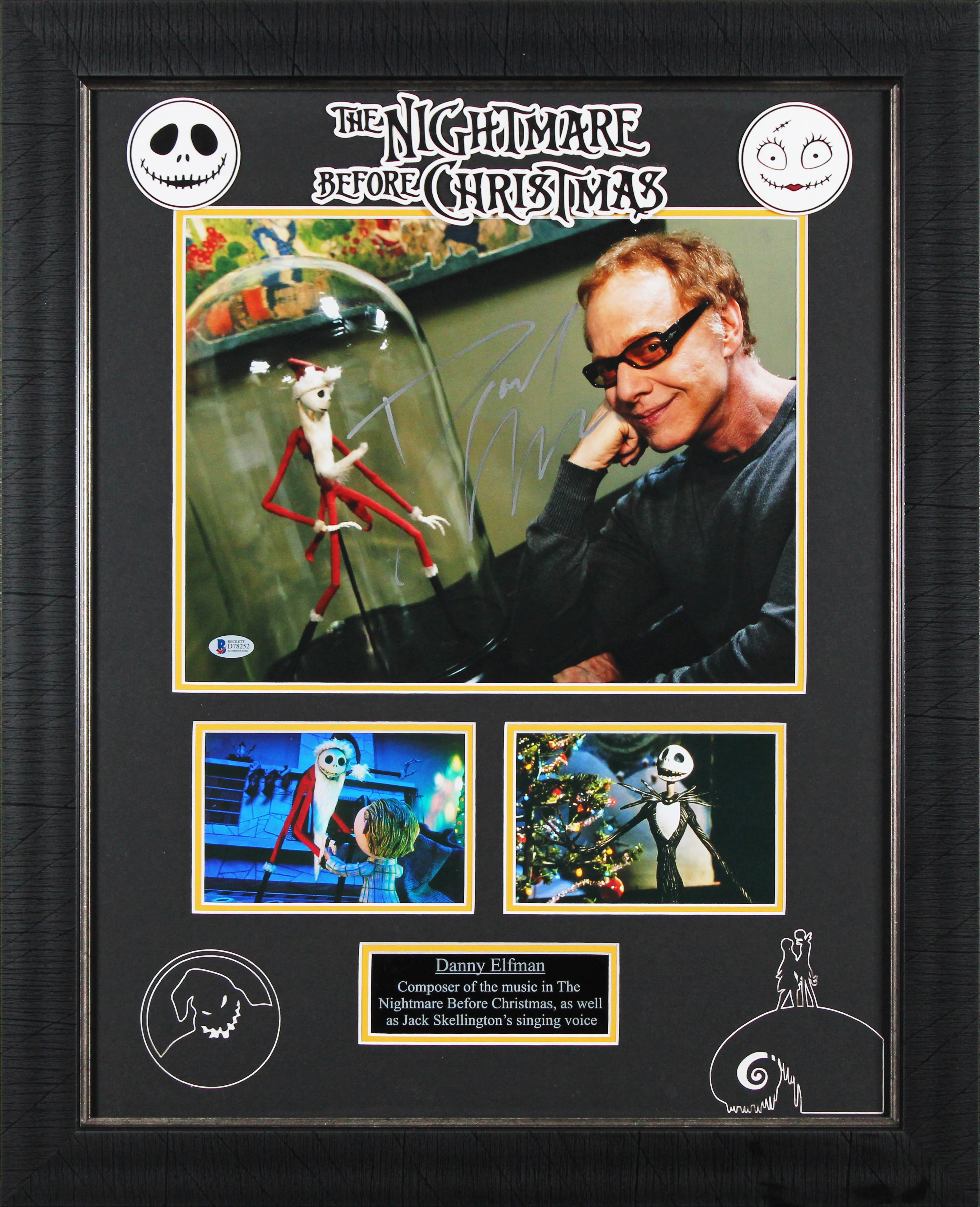 Danny Elfman The Nightmare Before Christmas Signed 11x14 Framed Photo BAS - Image 2