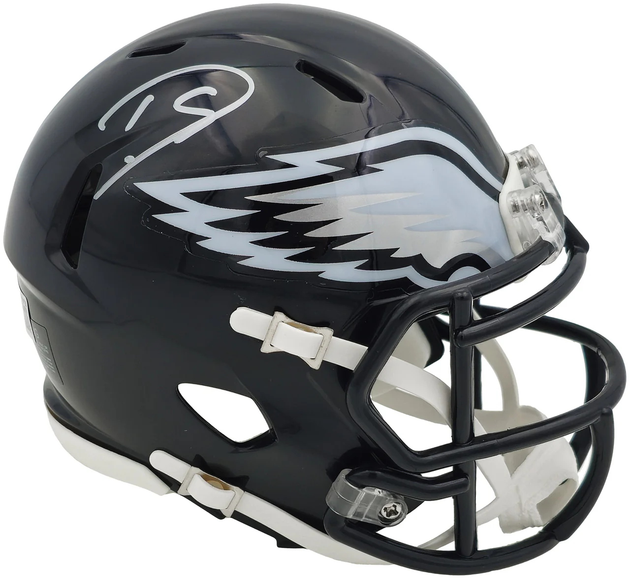 Darius Slay Jr. Autographed Philadelphia Eagles 2022 Alternate Black Speed Mini Helmet Beckett BAS Witness Stock #238576