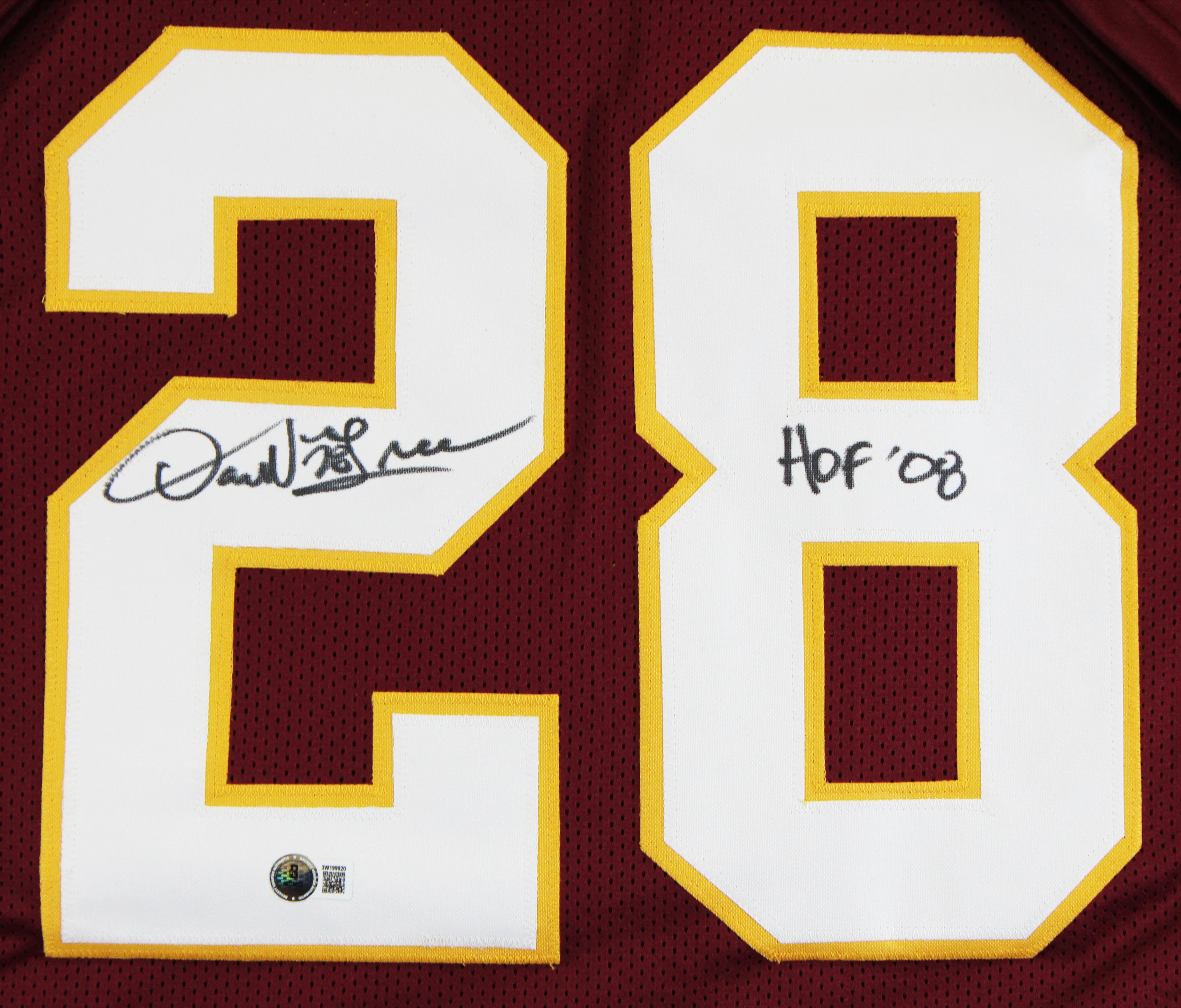 Darrell Green "HOF 08" Authentic Signed Maroon Pro Style Jersey BAS Witnessed - Image 3