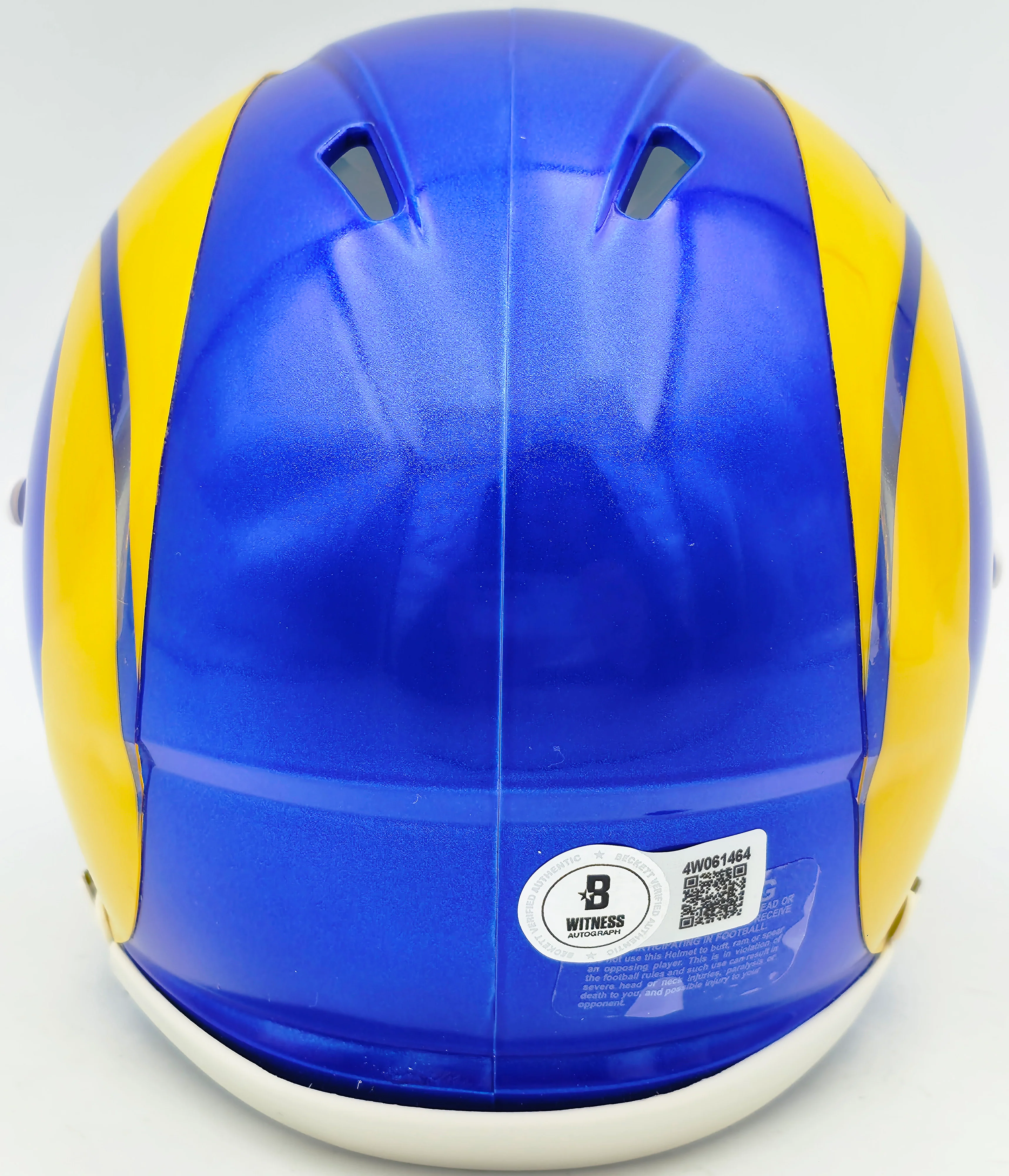 Davante Adams Autographed Los Angeles Rams Blue Speed Mini Helmet Beckett BAS Witness Stock #257214 - Image 4