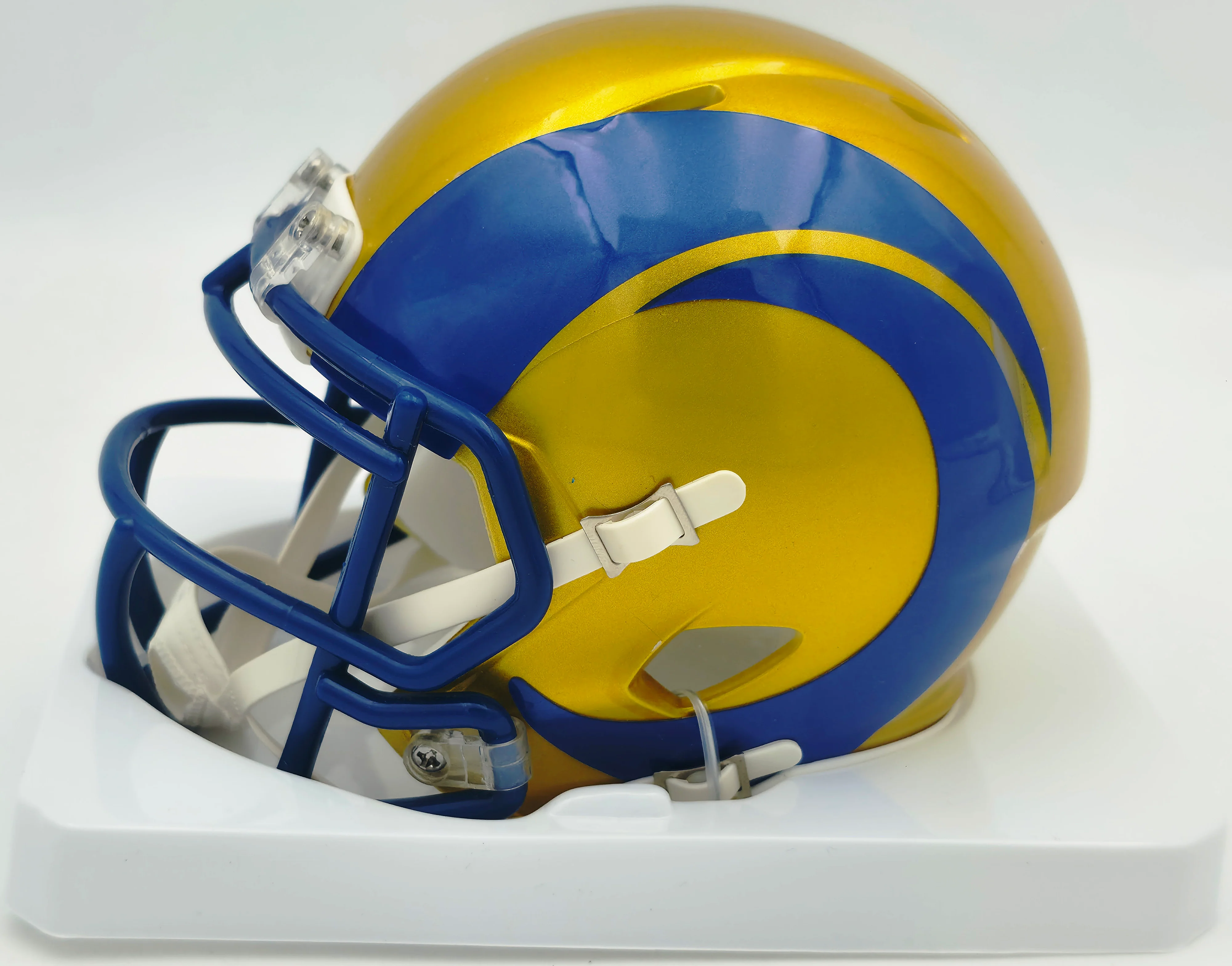 Davante Adams Autographed Los Angeles Rams Flash Yellow Speed Mini Helmet (Smudged) Beckett BAS Witness #4W061367 - Image 5