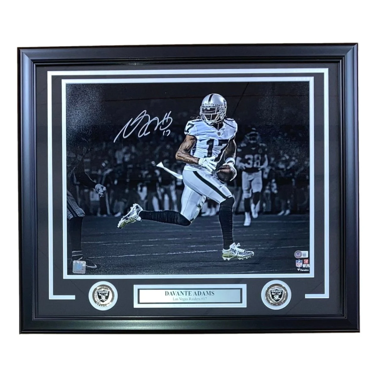 Davante Adams Signed Framed 16x20 Las Vegas Raiders White Jersey Photo BAS ITP - Image 5