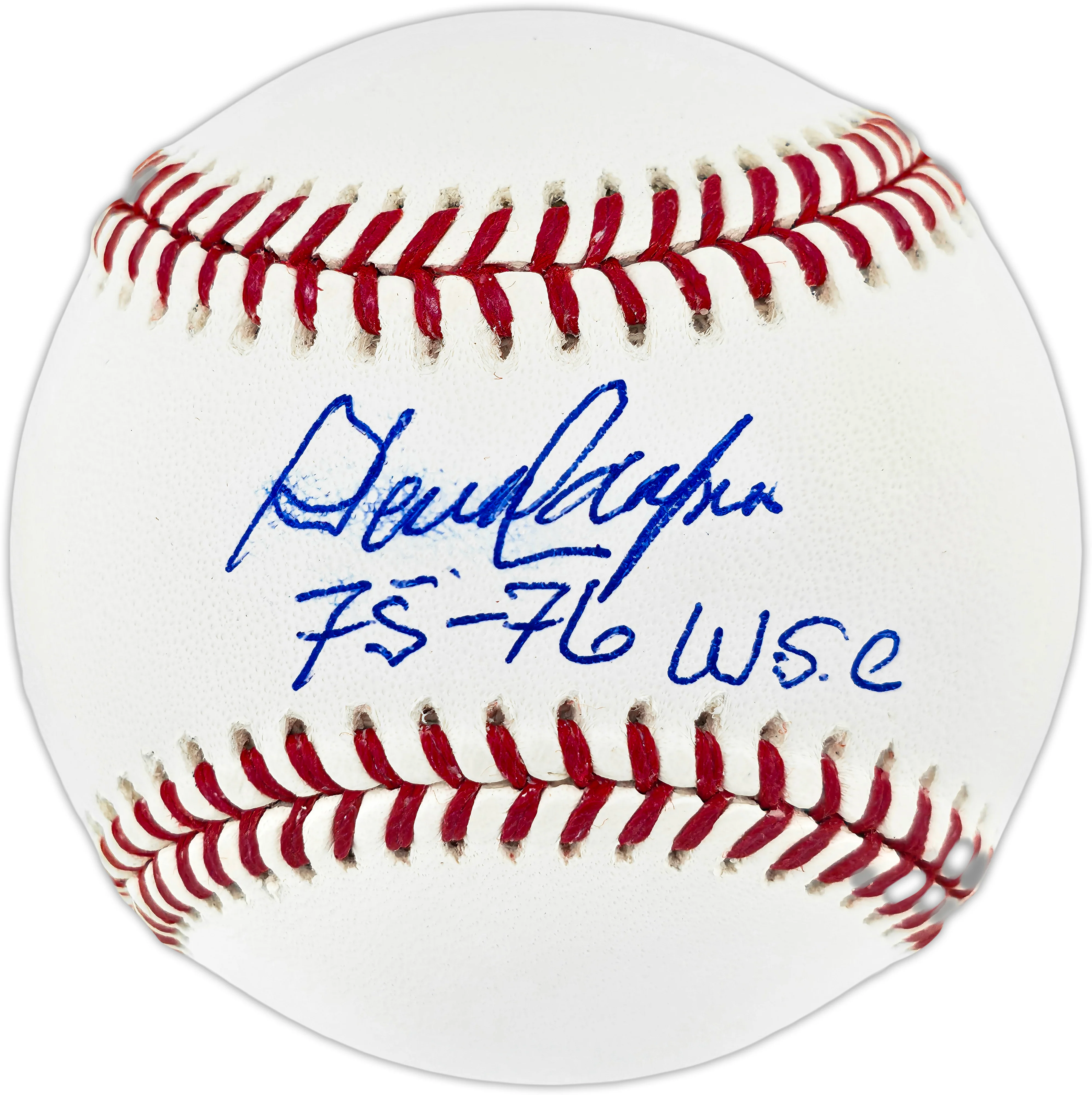 Dave Concepcion Autographed Official MLB Baseball Cincinnati Reds "75-76 WSC" (Smudged) Beckett BAS QR #BR50669
