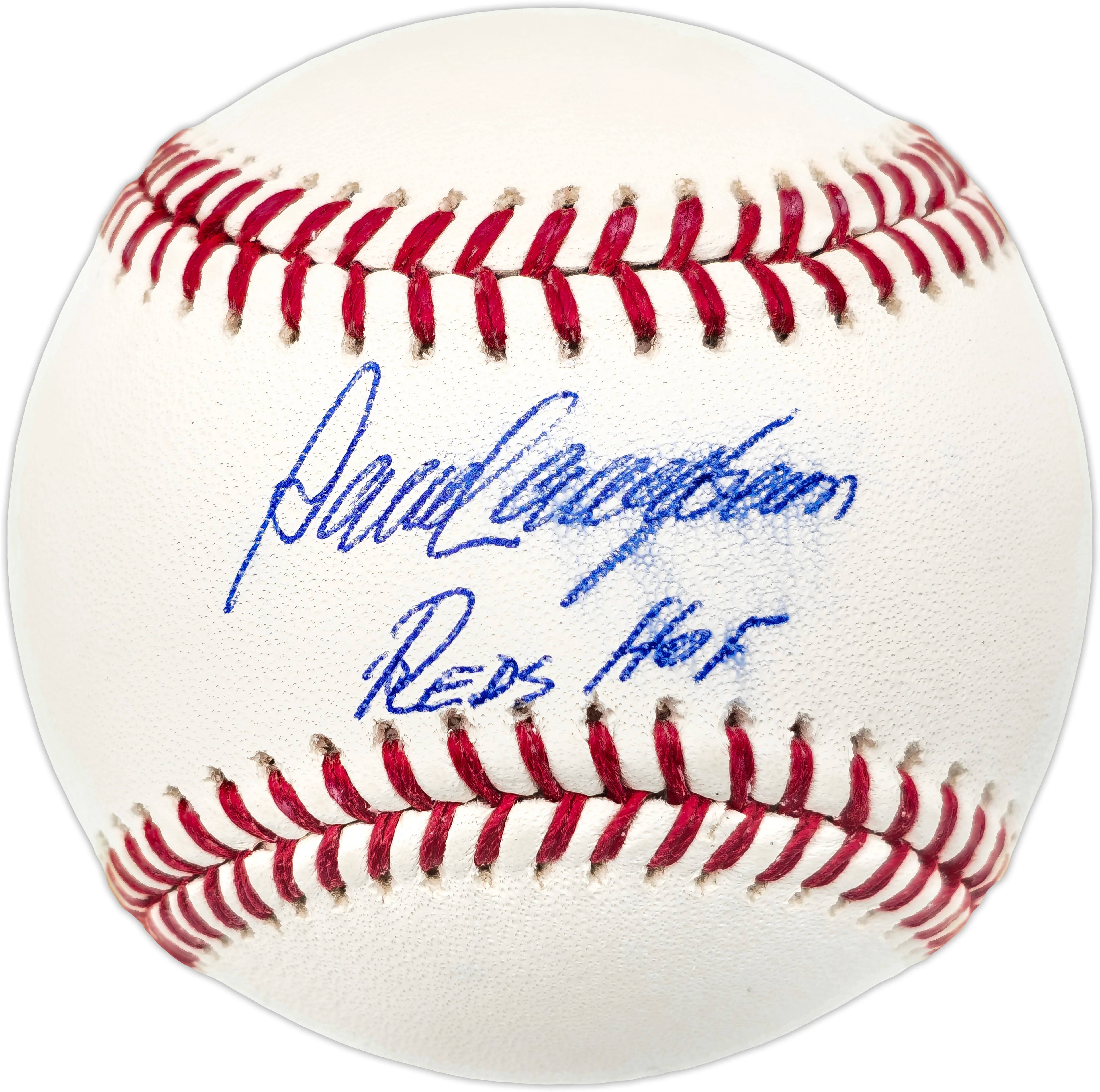 Dave Concepcion Autographed Official MLB Baseball Cincinnati Reds "Reds HOF" (Smudged) Beckett BAS Witness #W529094