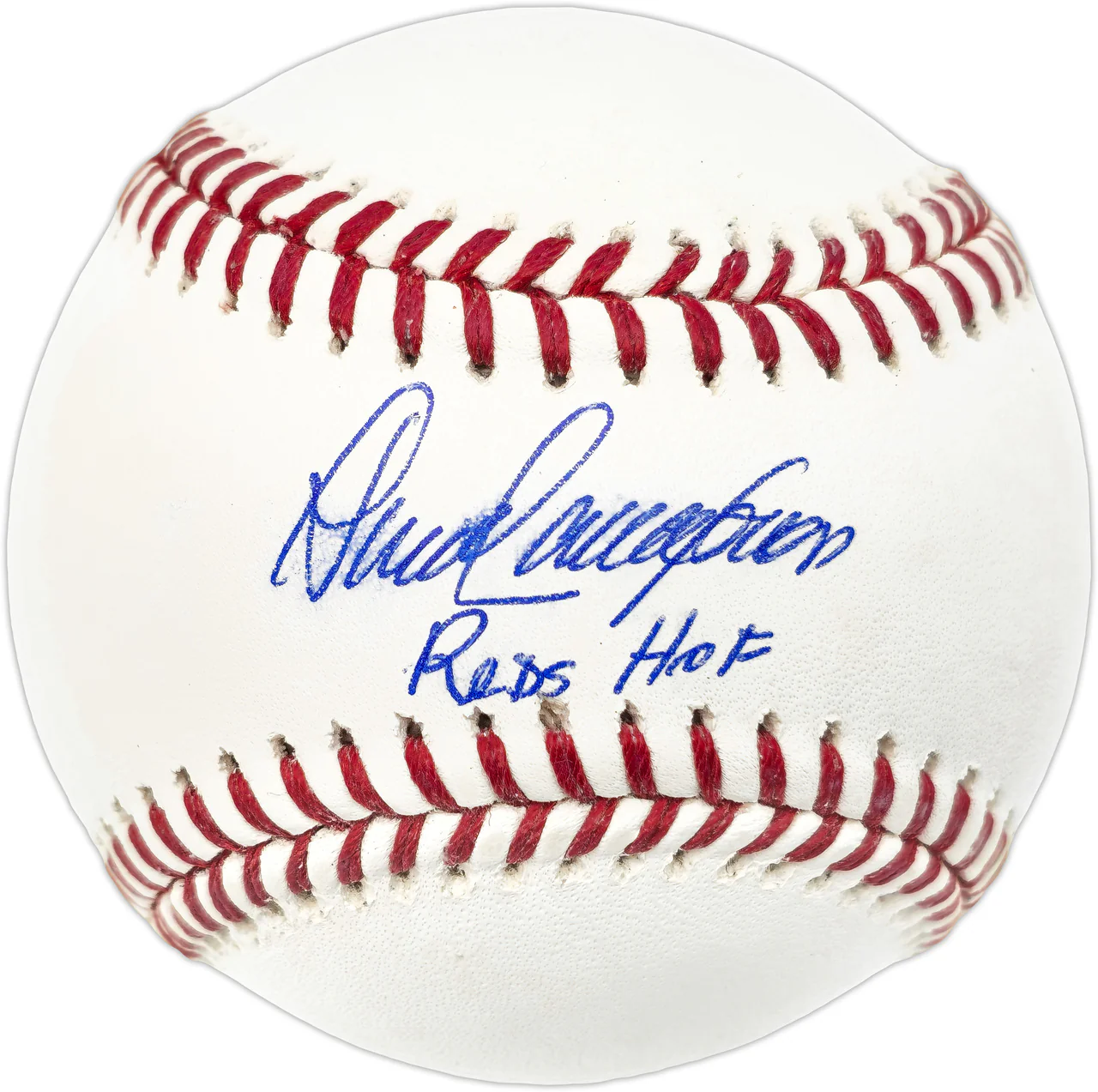 Dave Concepcion Autographed Official MLB Baseball Cincinnati Reds "Reds HOF" (Smudged) Beckett BAS Witness #W529125