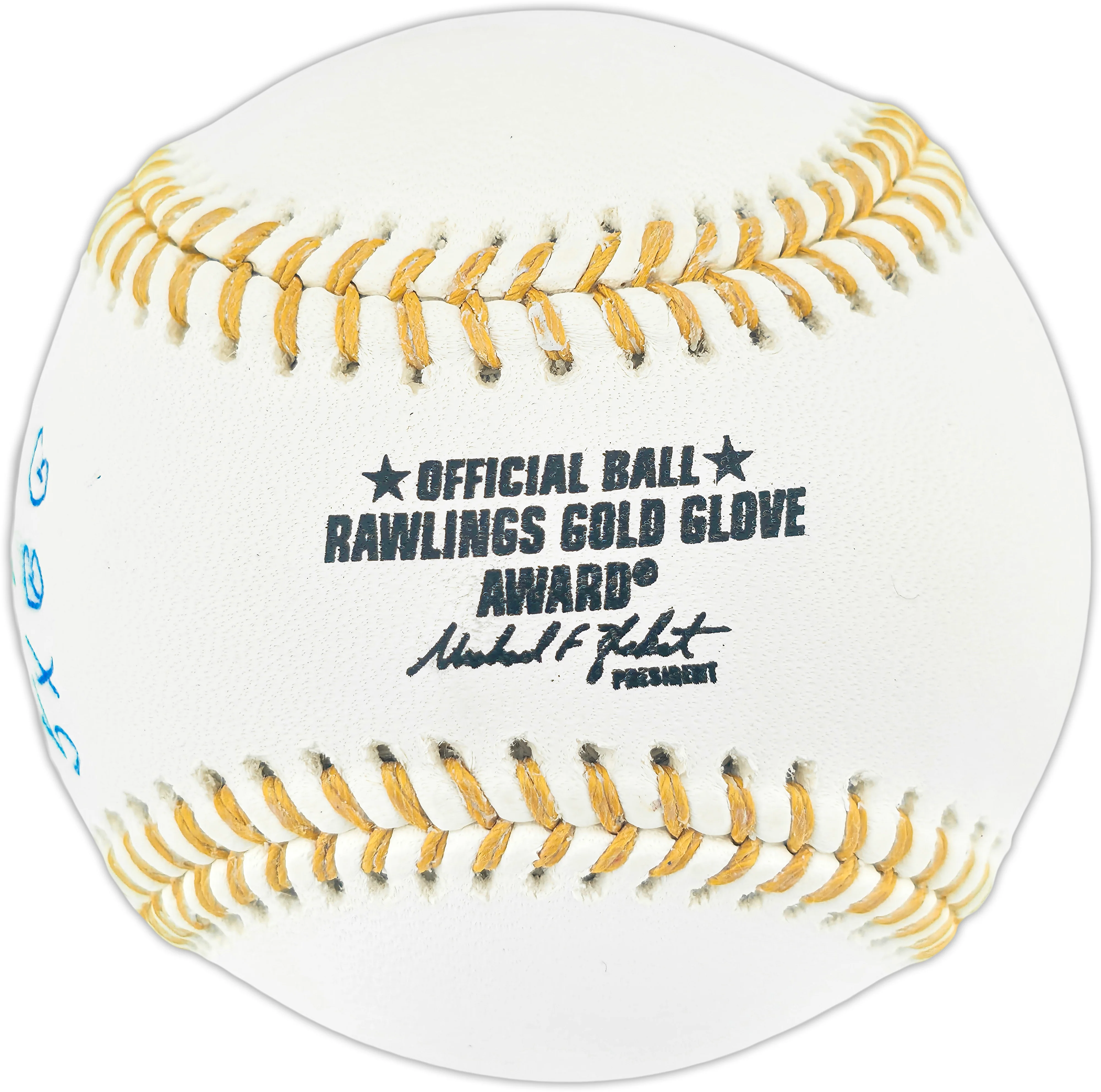 Dave Concepcion Autographed Official Rawlings Gold Glove Baseball Cincinnati Reds "5X GG" (Smudged) Beckett BAS QR #BR50812 - Image 4