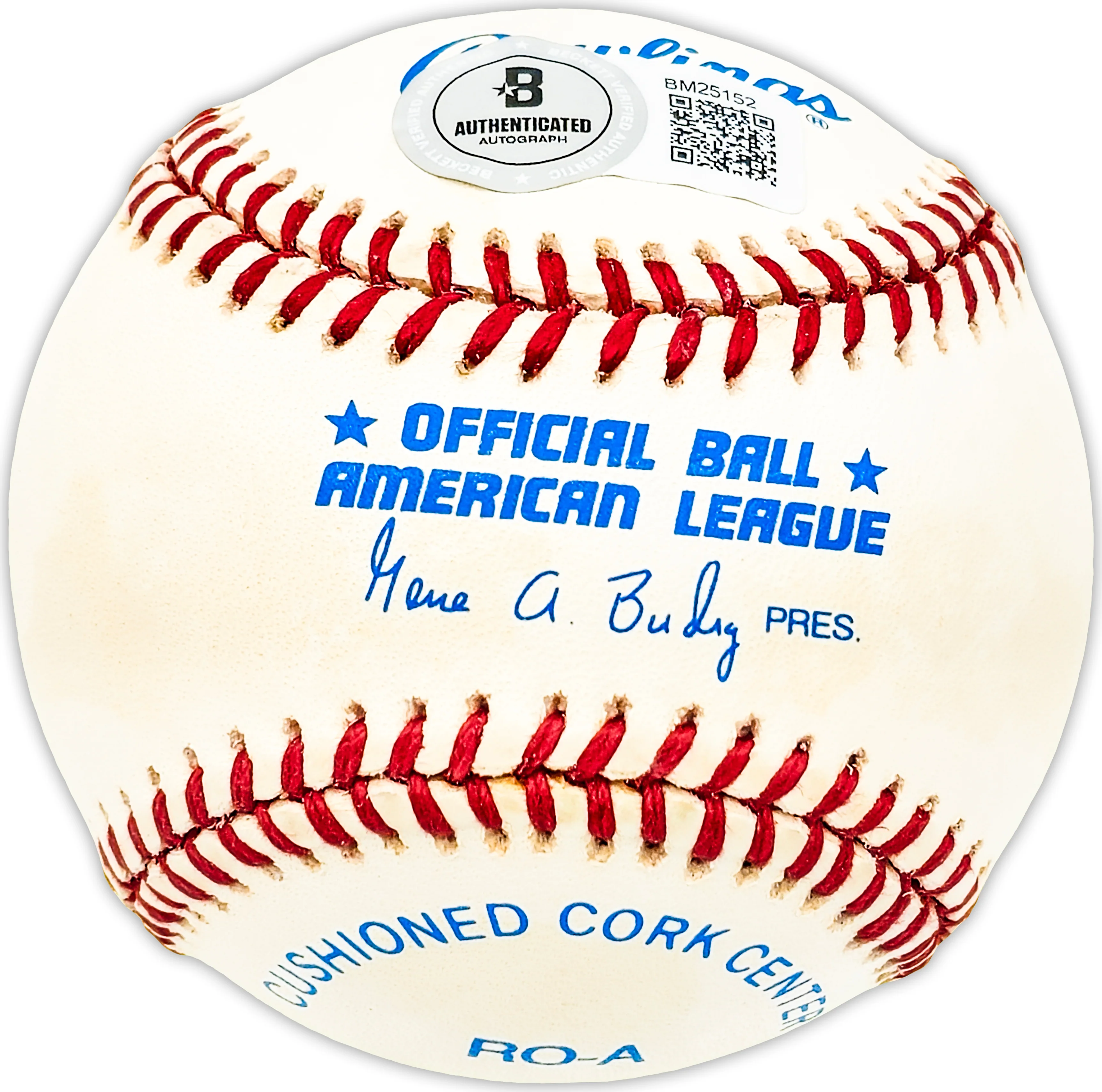 Dave Pope Autographed Official AL Baseball Baltimore Orioles, Cleveland Indians Beckett BAS QR #BM25152 - Image 2
