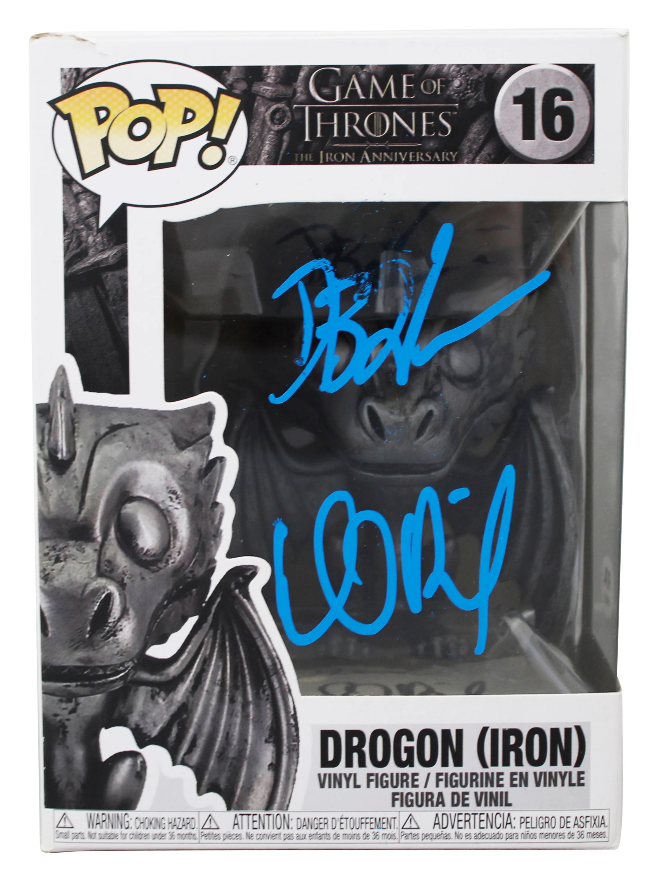 David Benioff & D.B. Weiss GOT Signed Drogon #16 Funko Pop Vinyl Figure PSA/DNA - Image 2