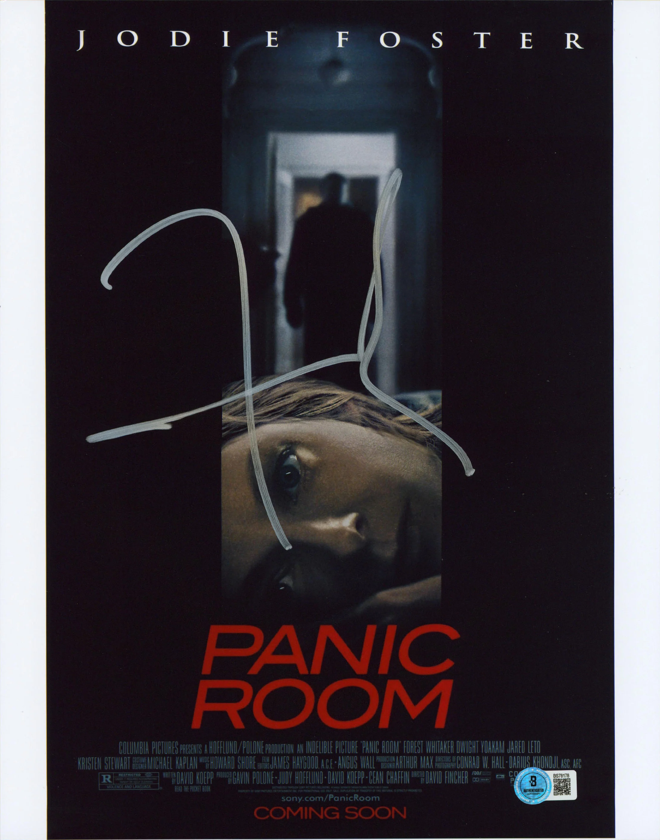 David Fincher Panic Room Authentic Signed 11x14 Vertical Photo BAS #BS78178