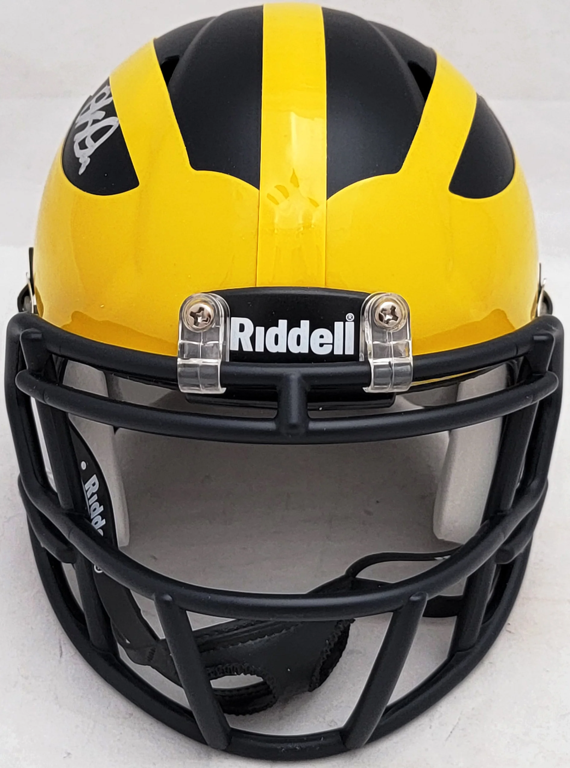 David Ojabo Autographed Michigan Wolverines Blue Speed Mini Helmet Beckett BAS QR Stock #206133 - Image 5
