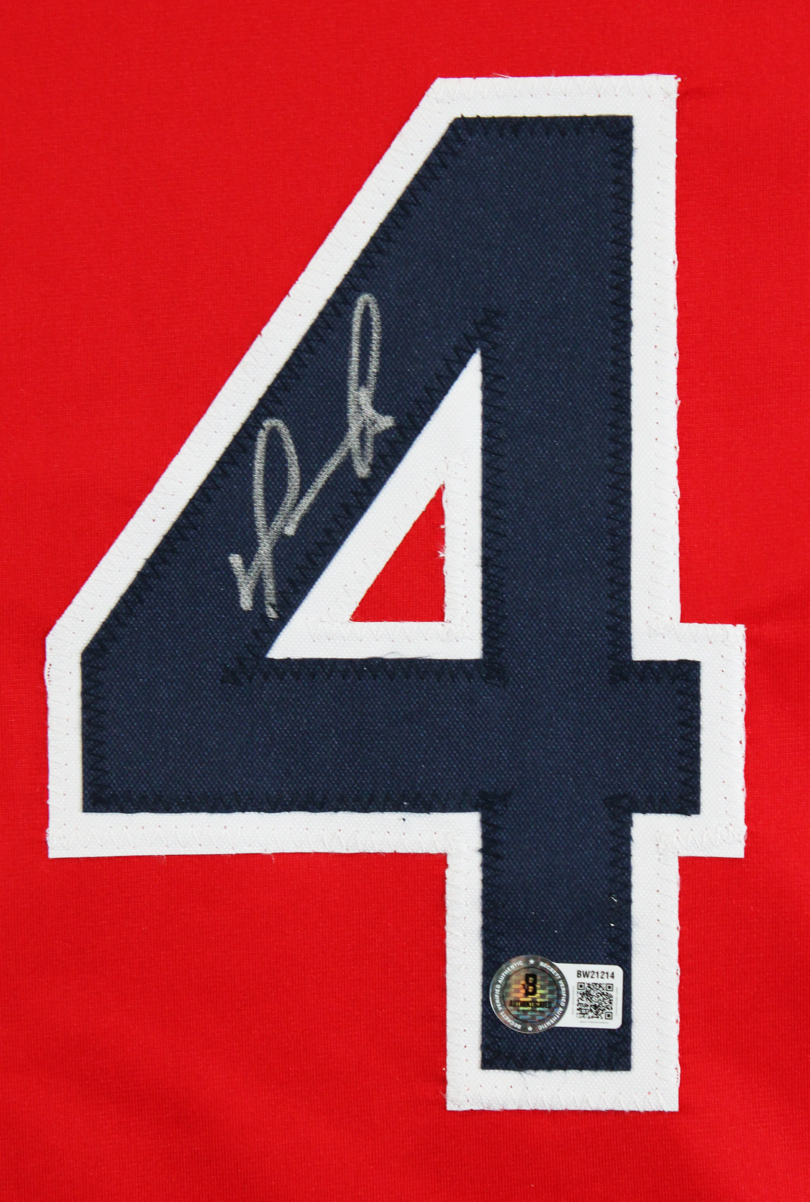 David Ortiz Authentic Signed Red Pro Style Framed Jersey Autographed BAS - Image 3