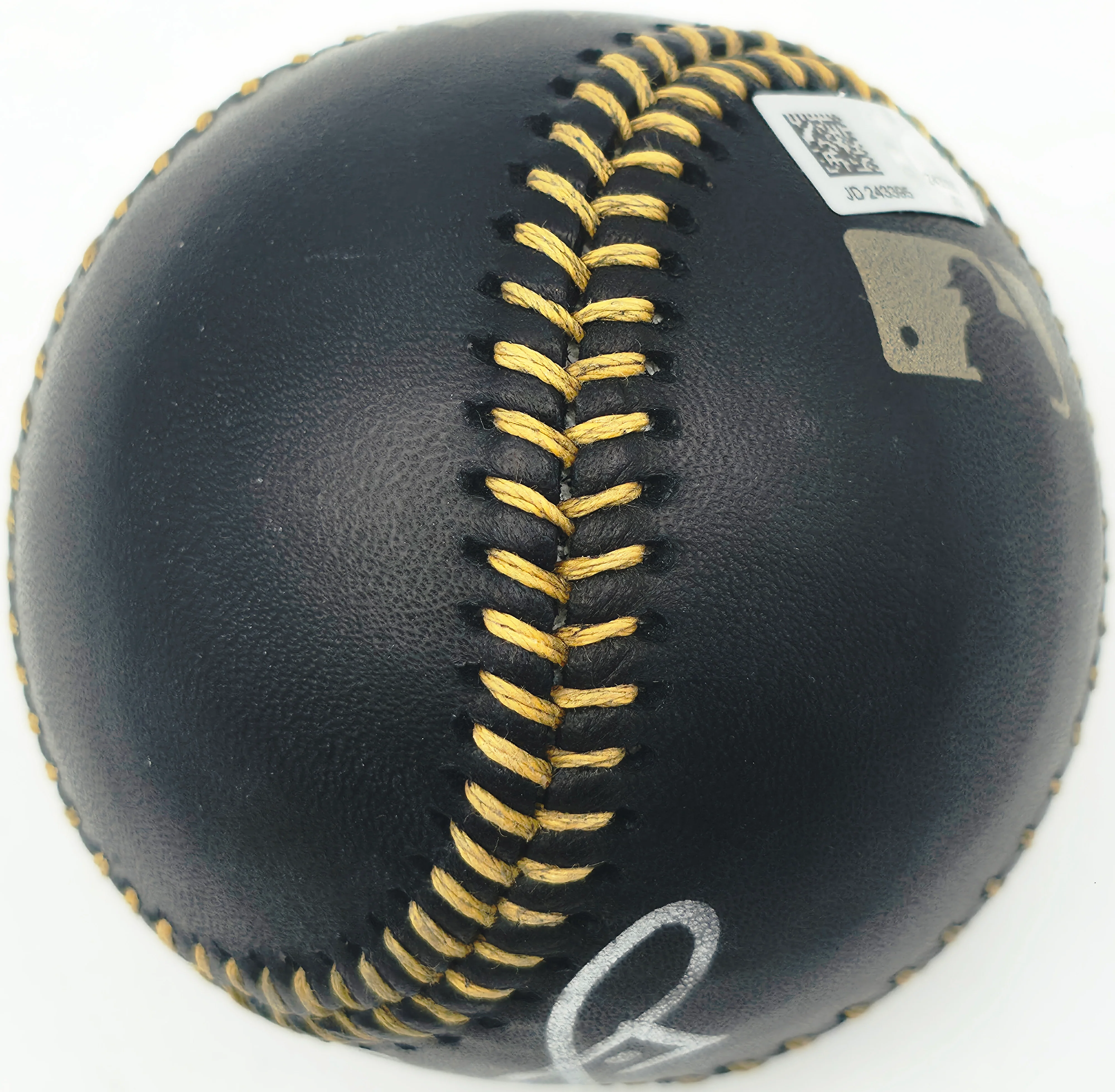 David Ortiz Autographed Official MLB Black Baseball Boston Red Sox (Smudged) MLB Holo #JD243395 - Image 4