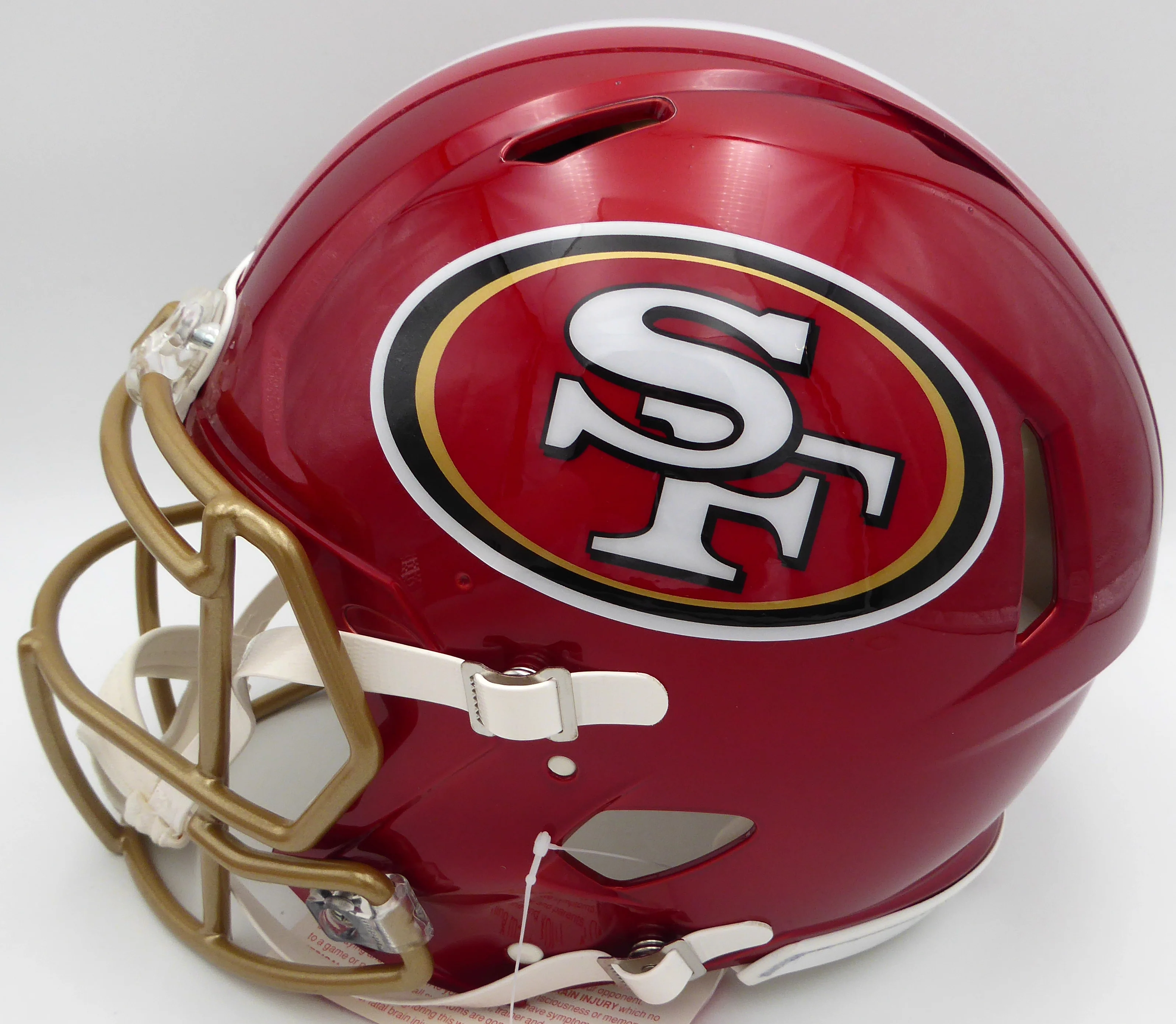 Deebo Samuel Autographed San Francisco 49ers Flash Red Authentic Full Size Speed Helmet Fanatics Holo #B802423 - Image 4