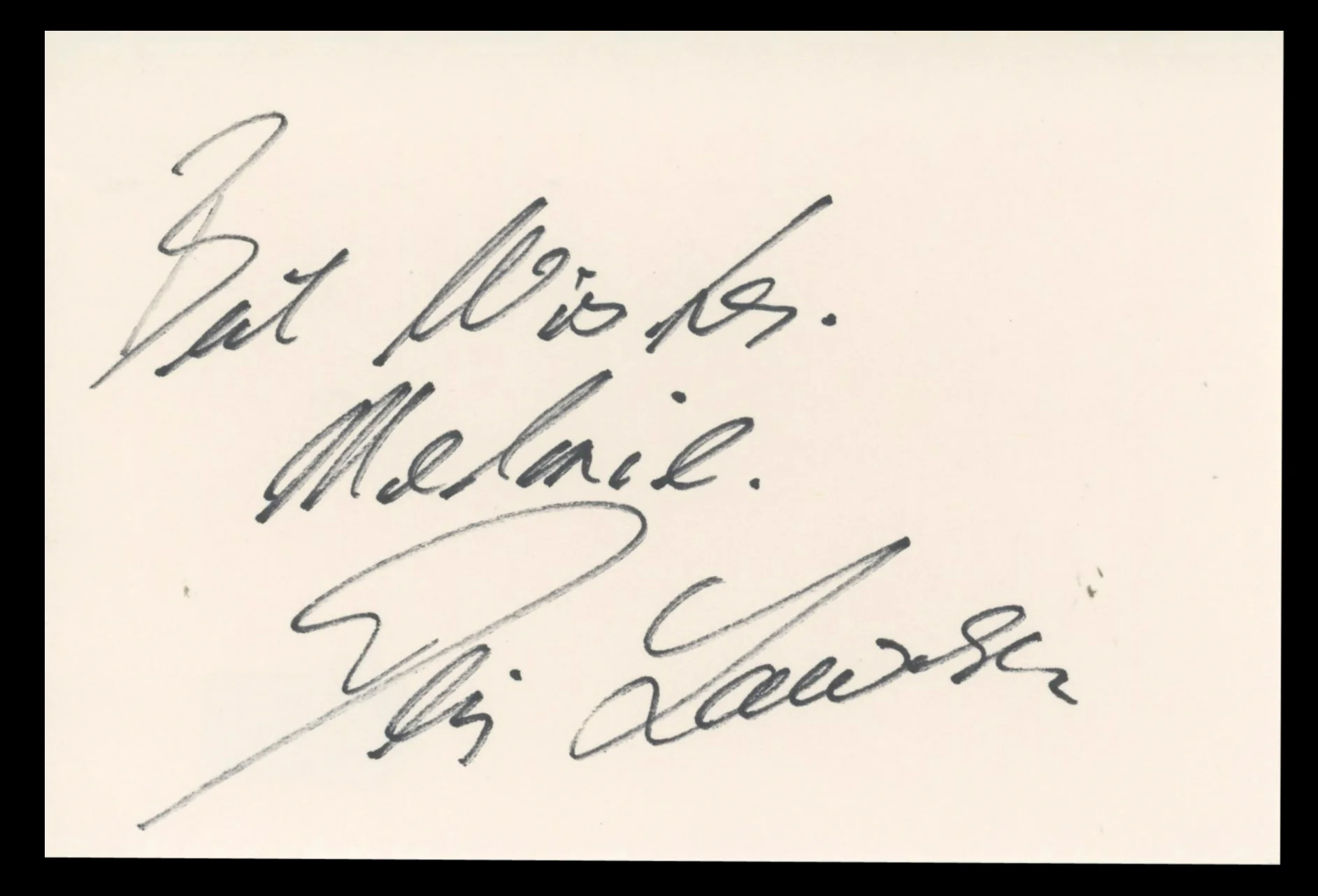 Denis Lawson Star Wars "Best Wishes" Signed 4x6 Index Card BAS #BT02528 - Image 2